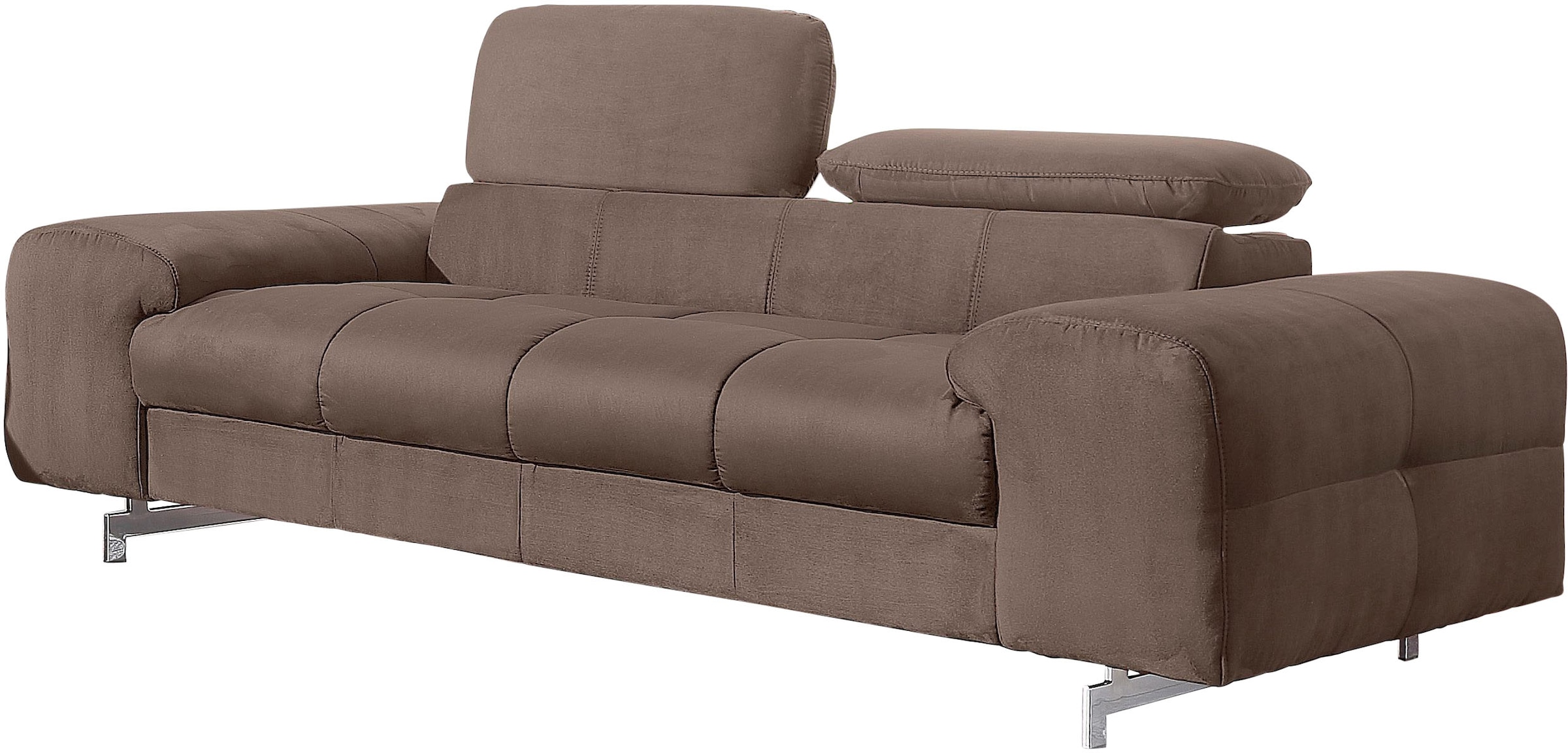 COTTA 2-places »Chef« Big-Sofa mit Kopfteilverstellung, edle Metallkufen