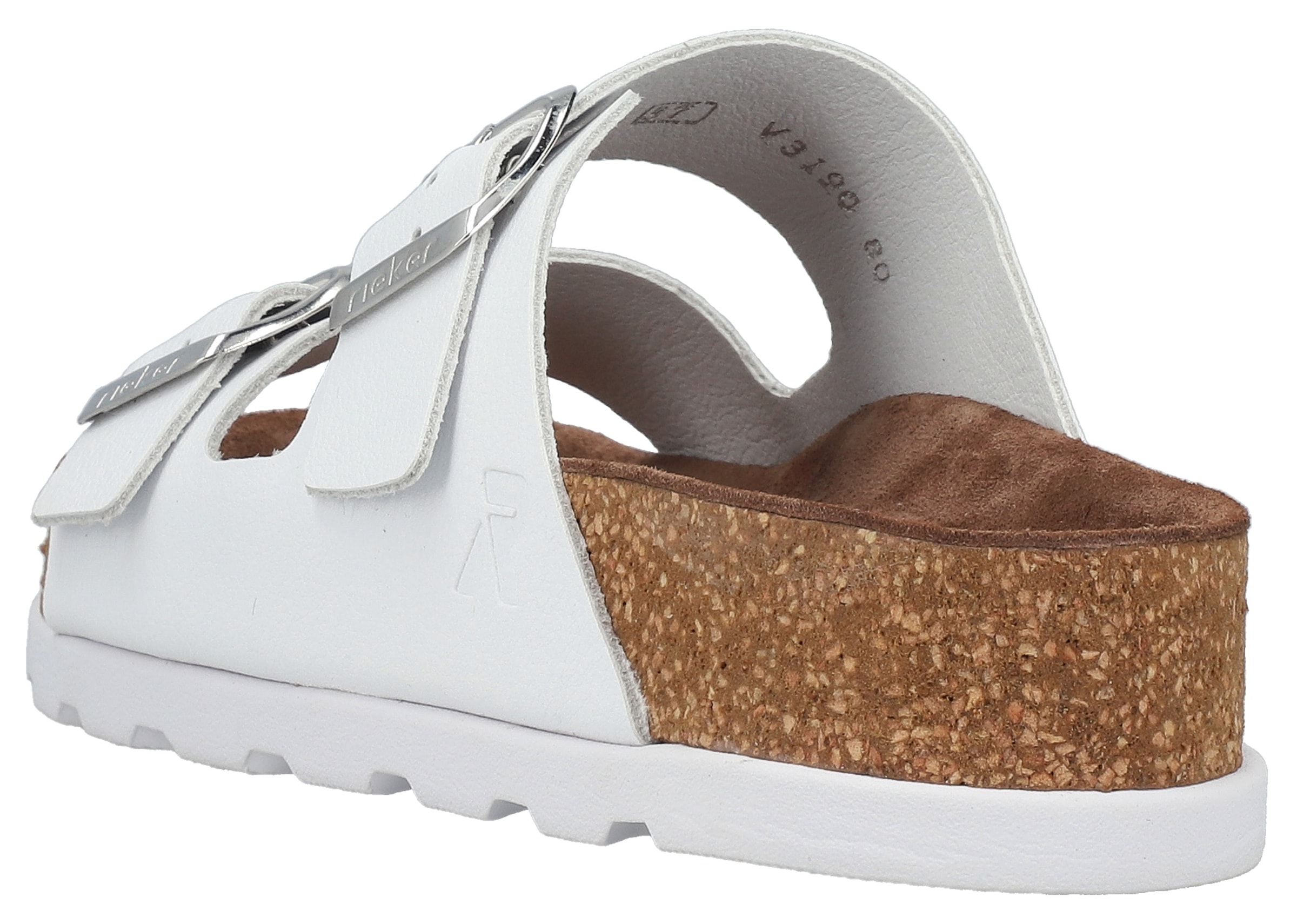 Rieker Pantolette  Chausson, chaussure d'été, chaussure de plage, sandale à deux brides avec semelle souple