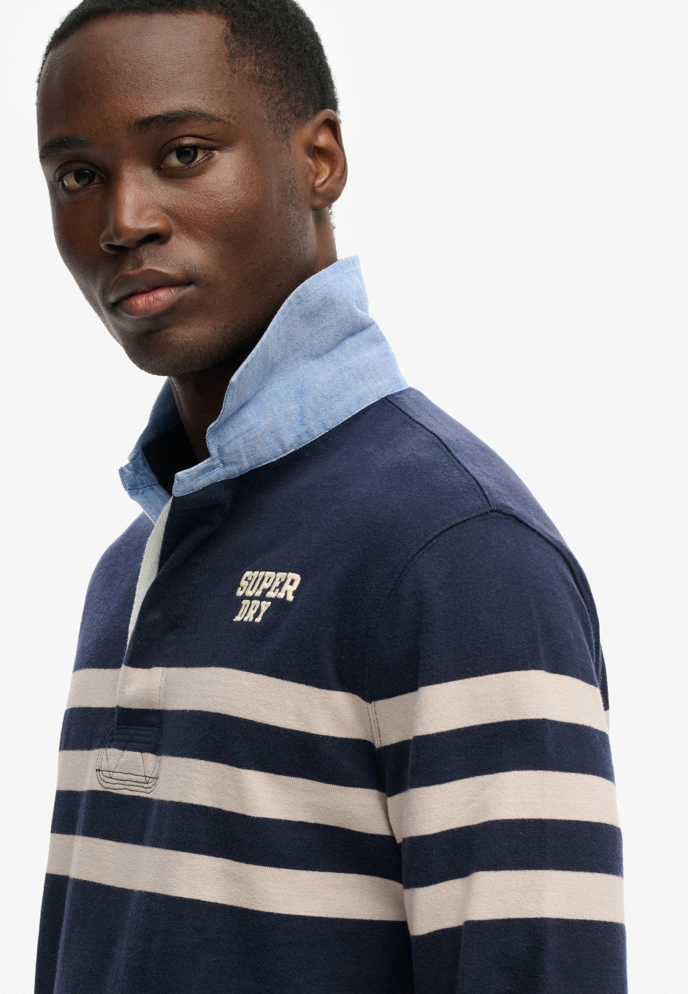 Superdry Langarm-Poloshirt »VINTAGE CHESTBAND RUGBY« Baumwolle, relaxed fit