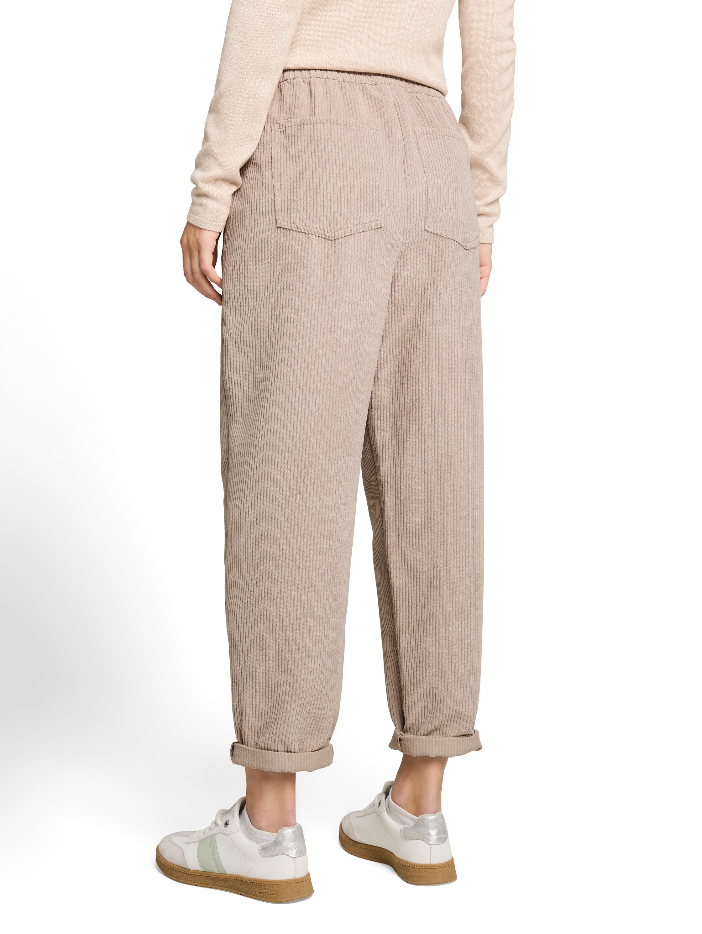 TOM TAILOR Denim Pantalon en tissu  avec texture fine et ceinture élastique