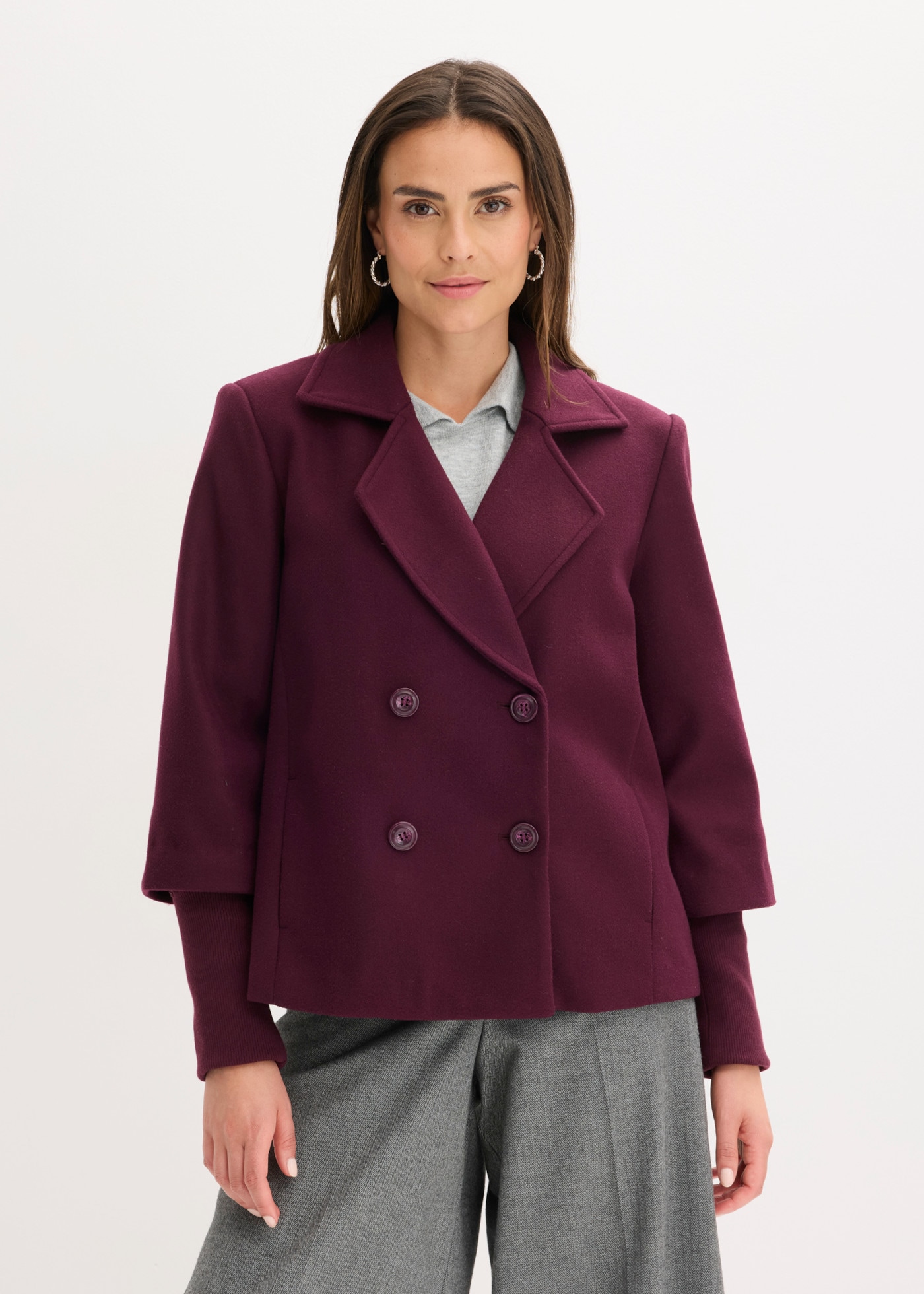 Image of bonprix Cabanjacke mit Reverskragen, Regular Fit, aus Polyester