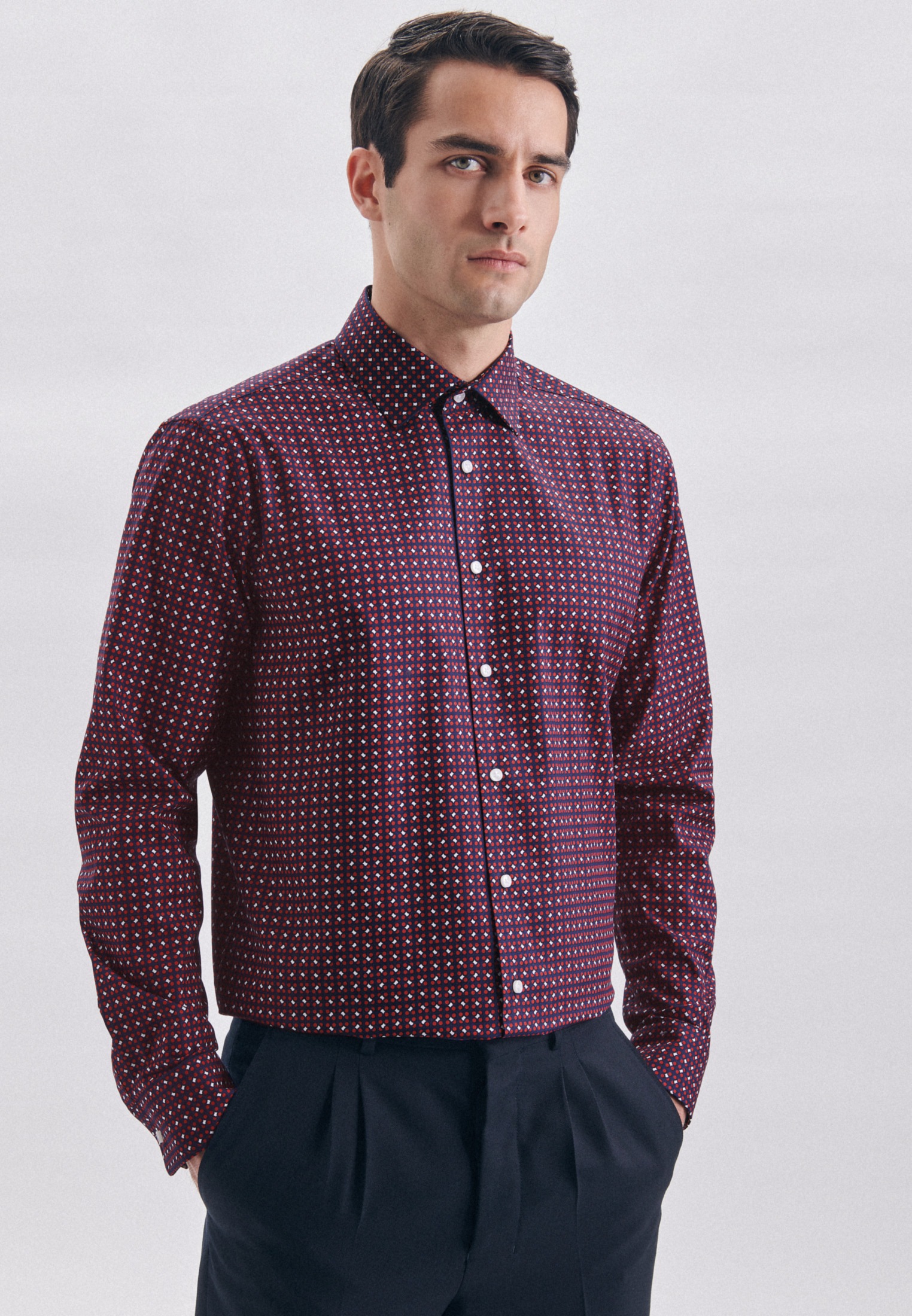 Image of seidensticker Businesshemd »Regular«, Regular Langarm Kentkragen Druck bei Ackermann Versand Schweiz