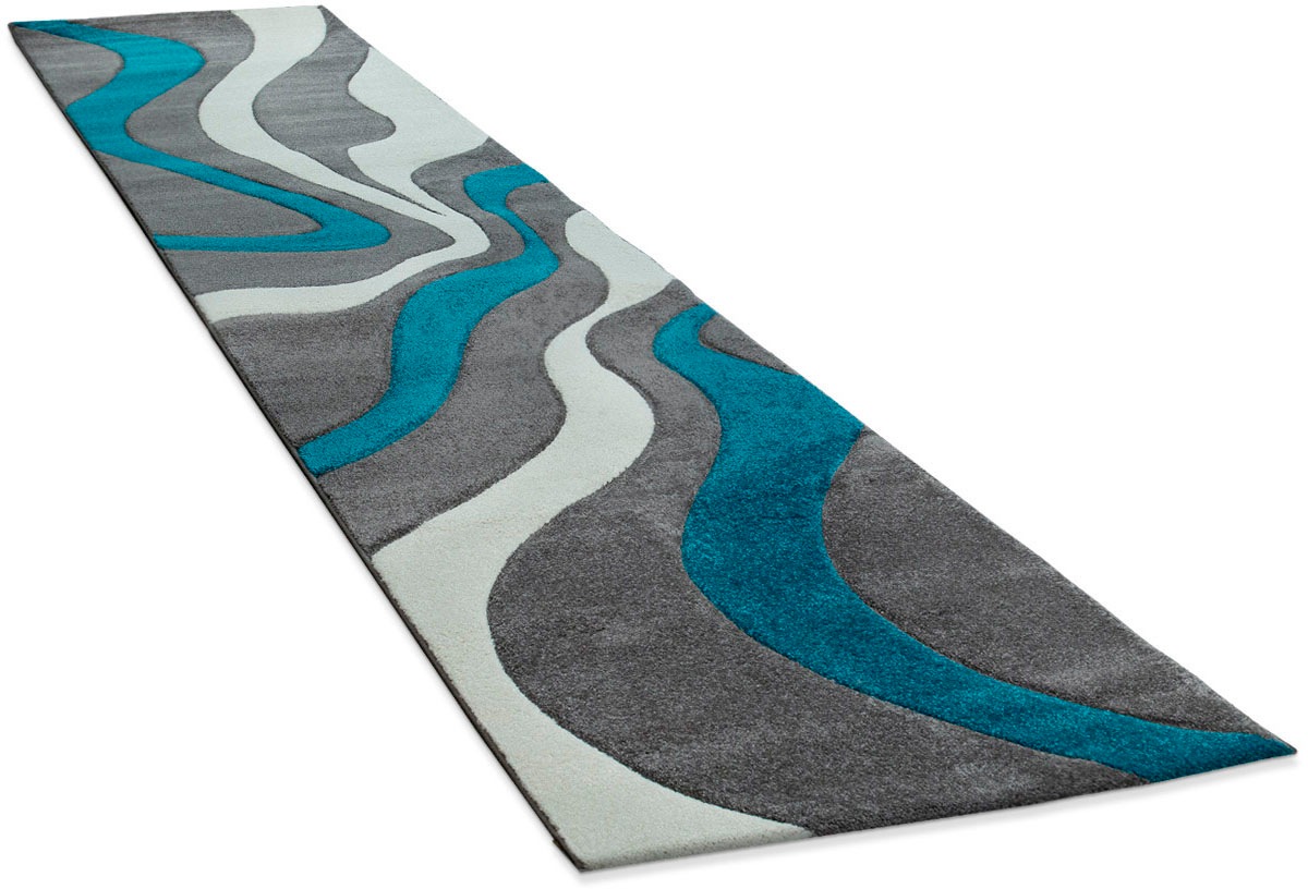 Image of Paco Home Läufer »Diamond 760«, rechteckig, 18 mm Höhe, Teppich-Läufer, Kurzflor, 3D-Design, modernes Wellen Muster, ideal im Flur & Schlafzimmer bei Ackermann Versand Schweiz