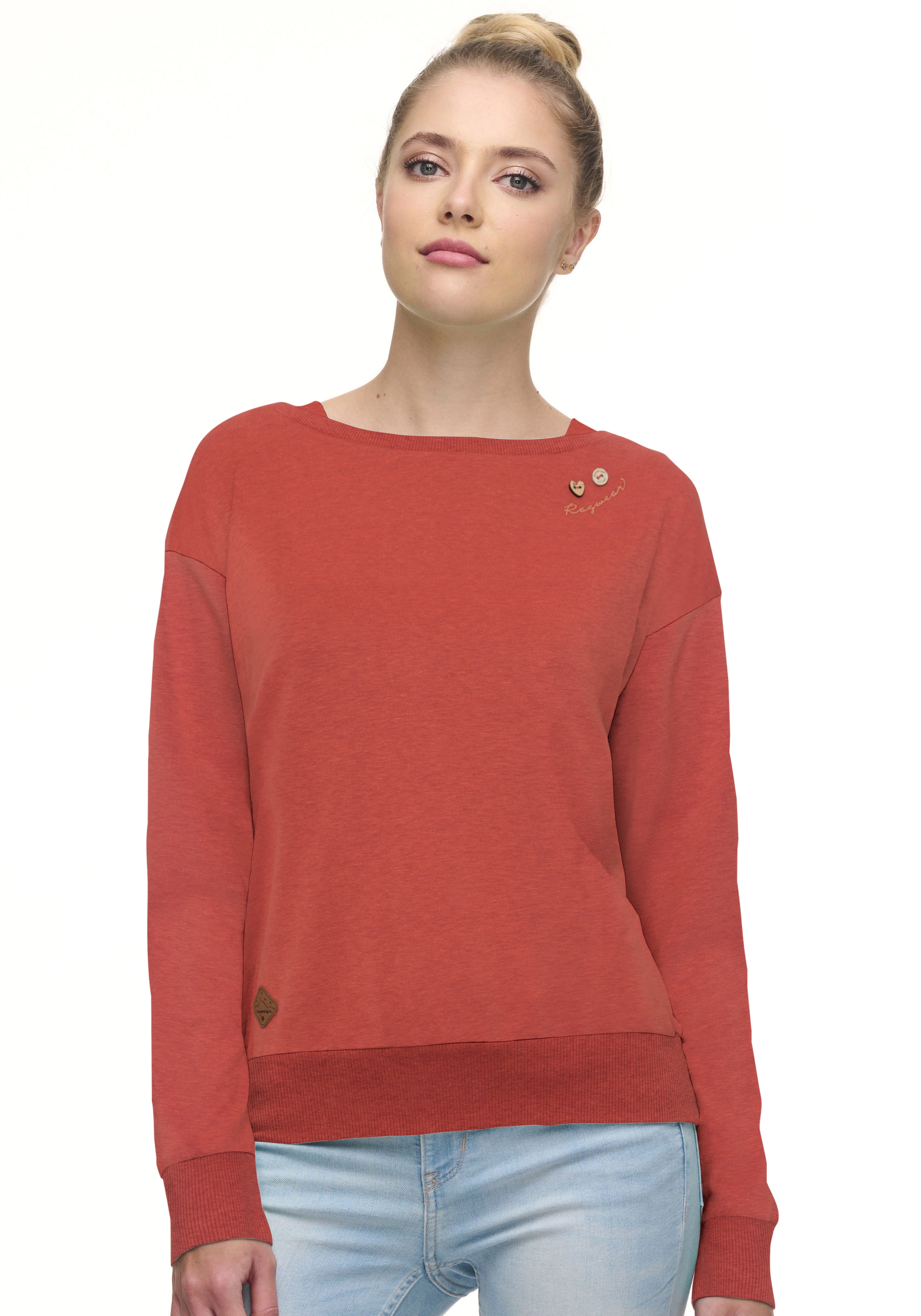 Ragwear Sweater »NEREA«, mit Zierknöpfen in schöner Holzoptik-Ragwear 1