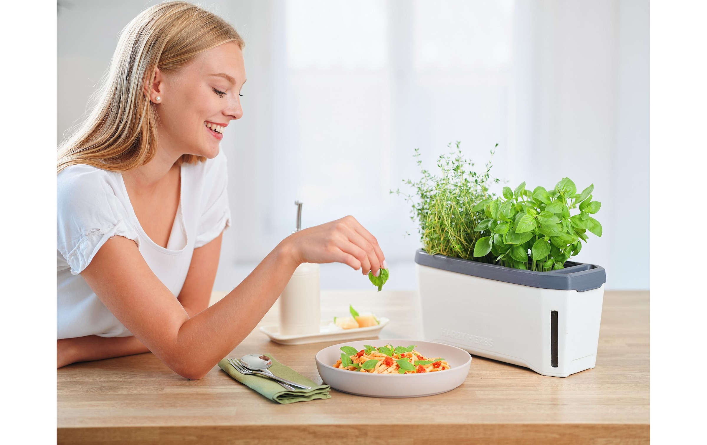 Gusta Garden Kräutertopf »HERBS weiss«