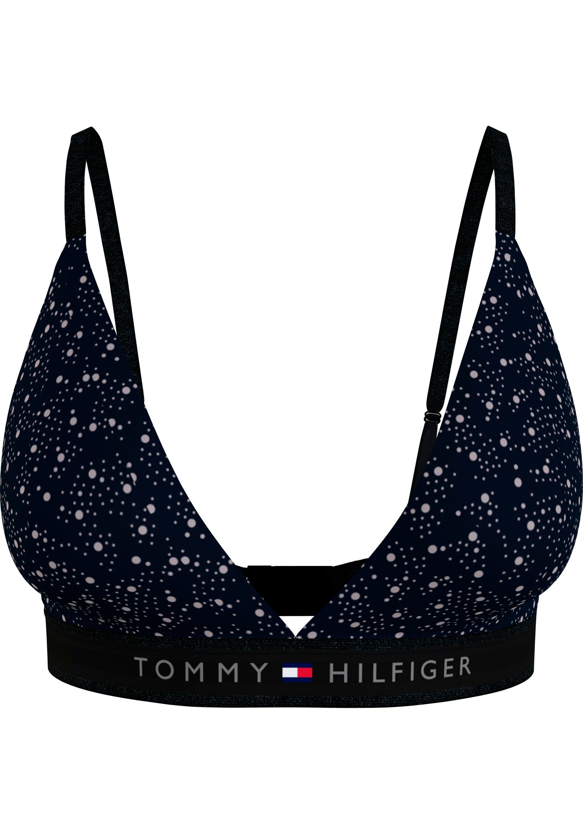 Tommy Hilfiger Underwear Bralette-BH »UNLINED TRIANGLE PRINT«, mit modischem Logobund und Labelflag-Tommy Hilfiger 1