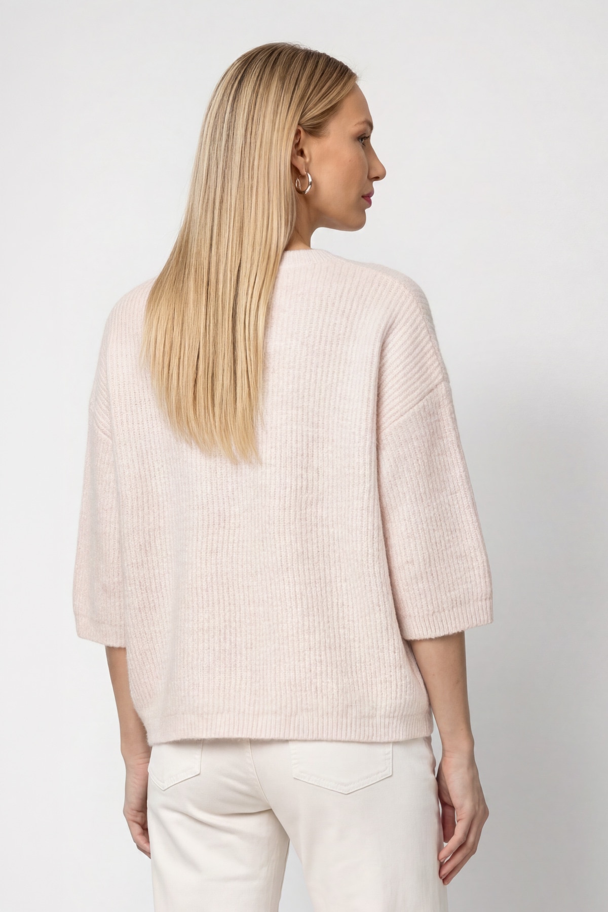 Monari Pull en tricot »Pullover Intarsie« Coupe régulière avec col rond