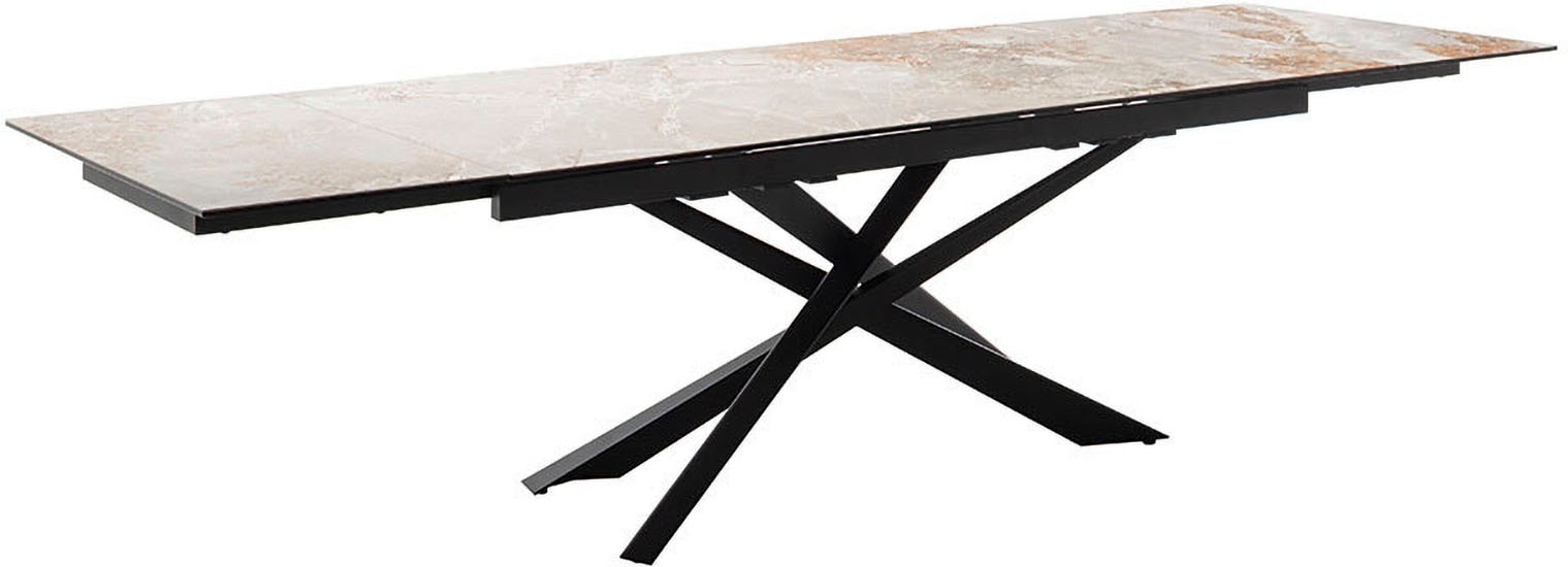 MCA furniture Esstisch »TESERO Auszugtisch 200-300 cm« Einzelstück,  Keramik,Metall,Marmor-Optik,ausziehbar,belastbar 100kg,10-12 Pers.