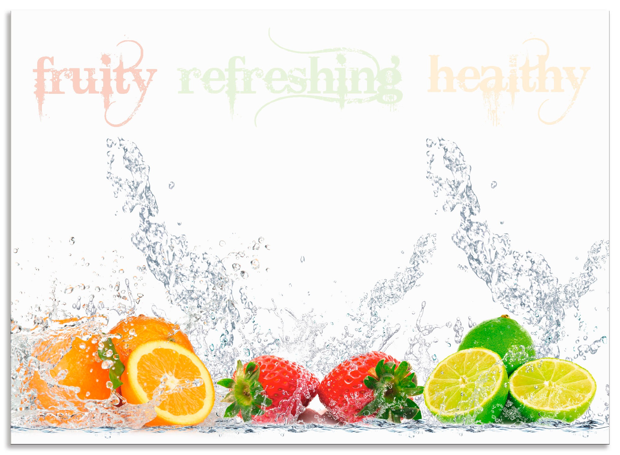 Image of Artland Küchenrückwand »Fruchtig erfrischend gesund Fruchtmix«, (1 tlg.), selbstklebend in vielen Grössen - Spritzschutz Küche hinter Herd u. Spüle als Wandschutz vor Fett, Wasser u. Schmutz - Rückwand, Wandverkleidung aus Alu bei Ackermann Versand Schwei