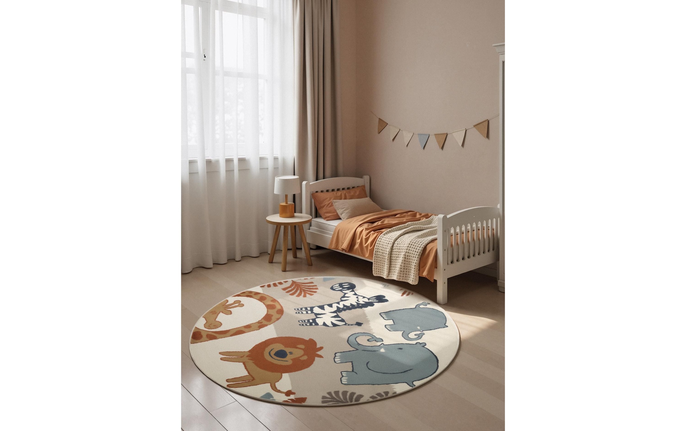 HANSE Home Kinderteppich »Savanna« rund 10 mm Höhe Pflegeleicht, Weich, Kinderzimmer, Spielteppich, Spielunterlage