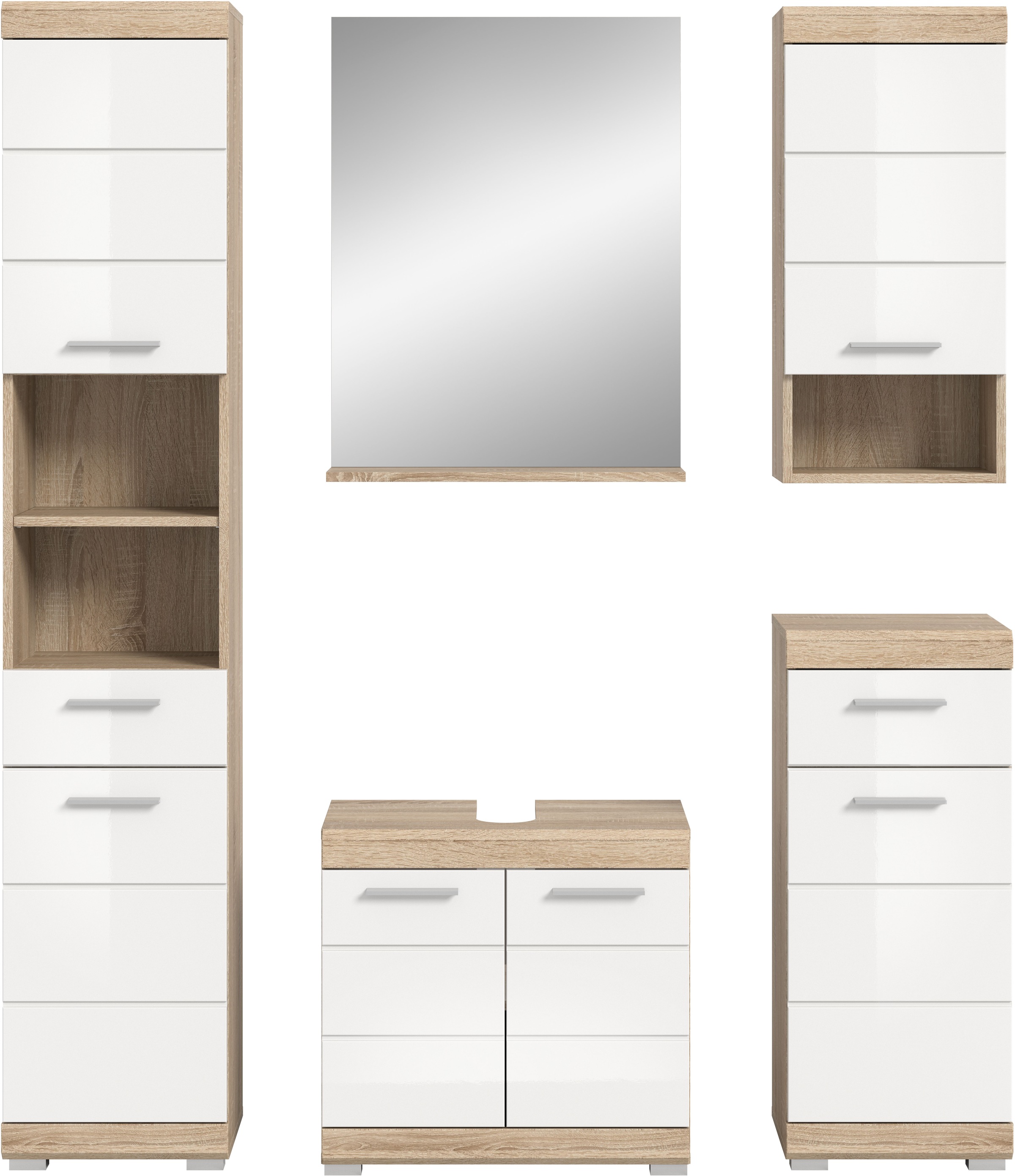 welltime Ensemble de meubles de salle de bain »Siena, 5 teilig, bestehend aus:« Set, TOPSELLER!, 5 cuis tlg.