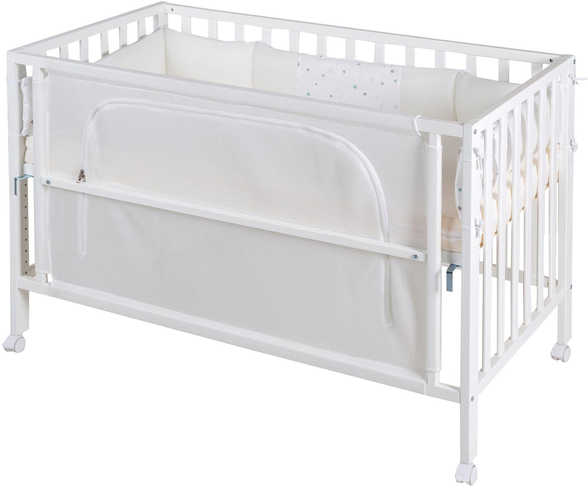 roba® Babybett »Room Bed, safe asleep®, Sternenzauber weiss«, (4 tlg.)