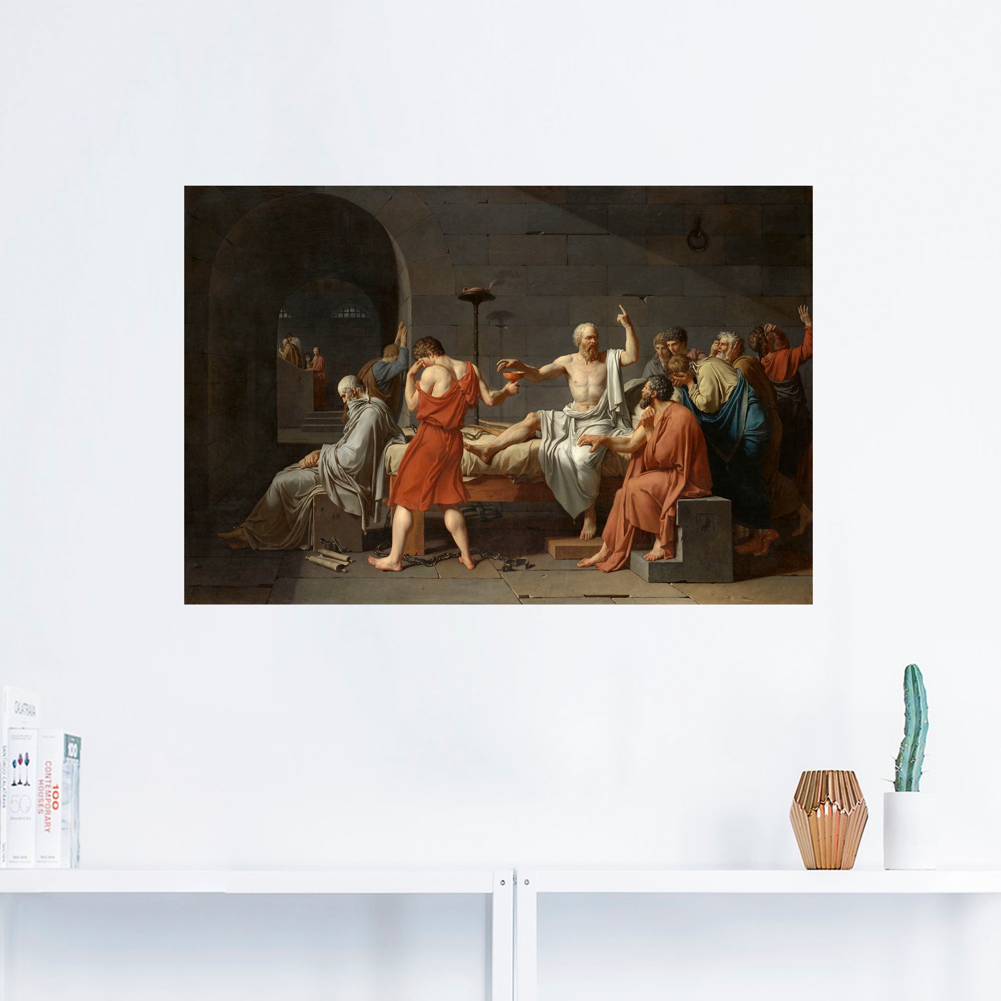 Artland Wandbild »Der Tod des Sokrates. 1787«, Gruppen & Familien, (1 St.), als Alubild, Leinwandbild, Wandaufkleber oder Poster in versch. Grössen