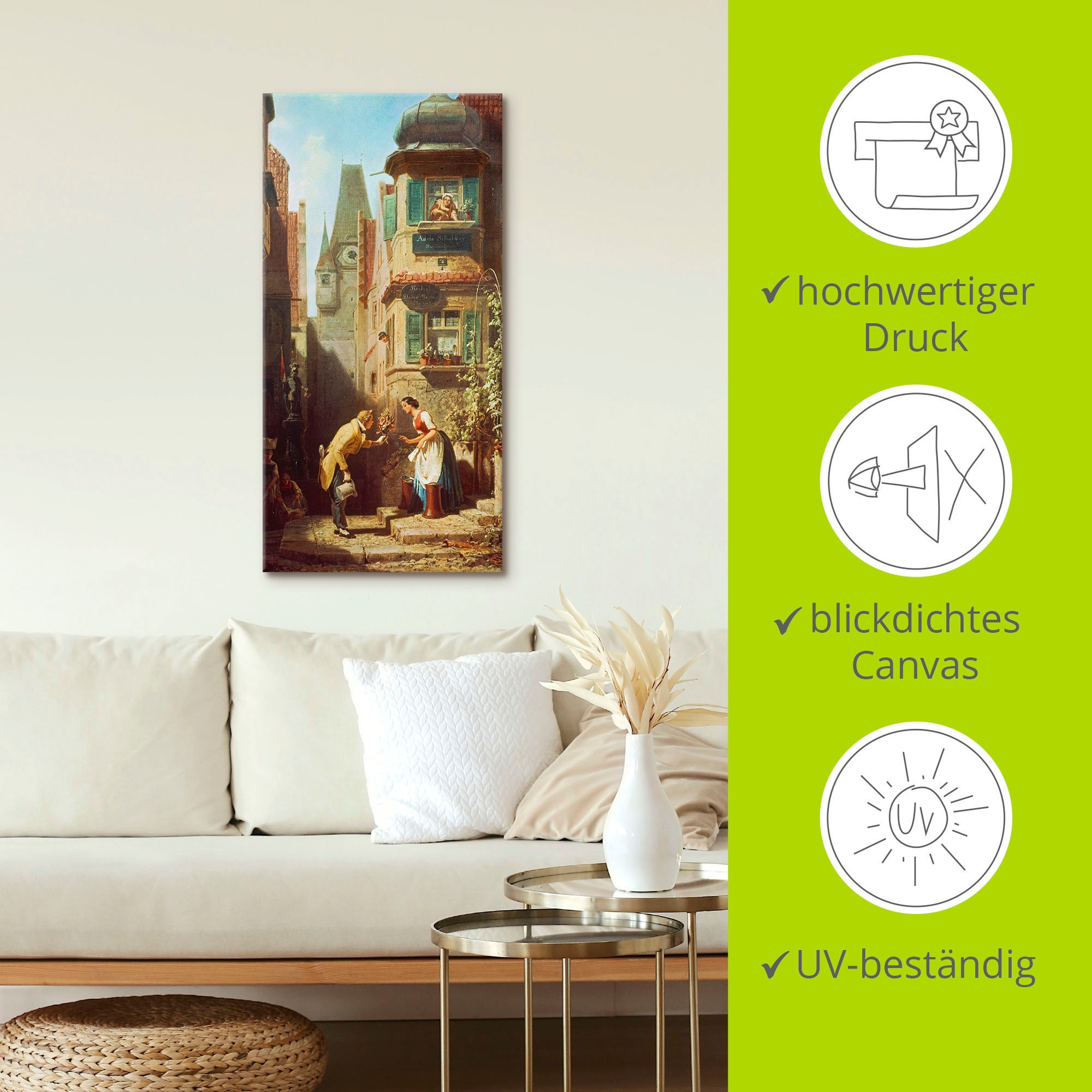 Artland Wandbild »Der ewige Hochzeiter. Um 1855/58«, Paar, (1 St.), als Leinwandbild, Poster, Wandaufkleber in verschied. Grössen