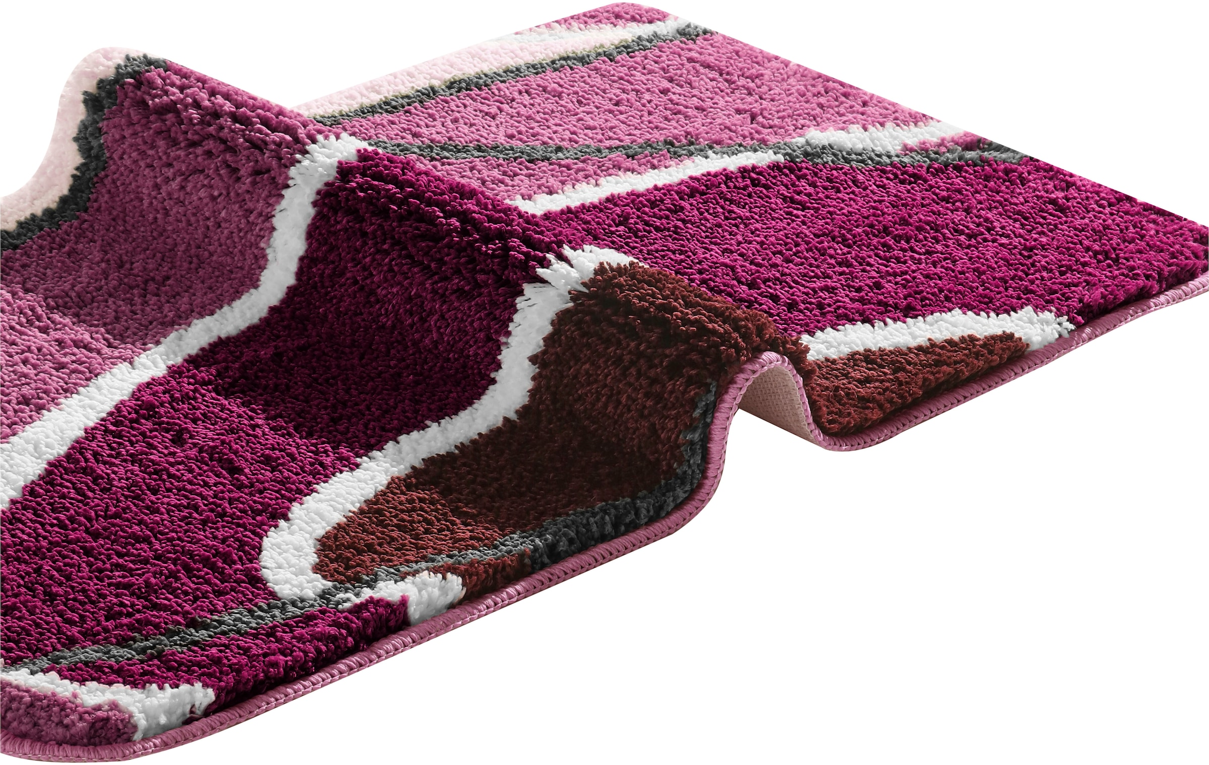 GOODproduct Tapis de bain »Juna mit Muster, Badvorleger, Badezimmer Teppich, Duschvorleger« Höhe 20 mm besonders weich, Design, Badematten, Badteppich