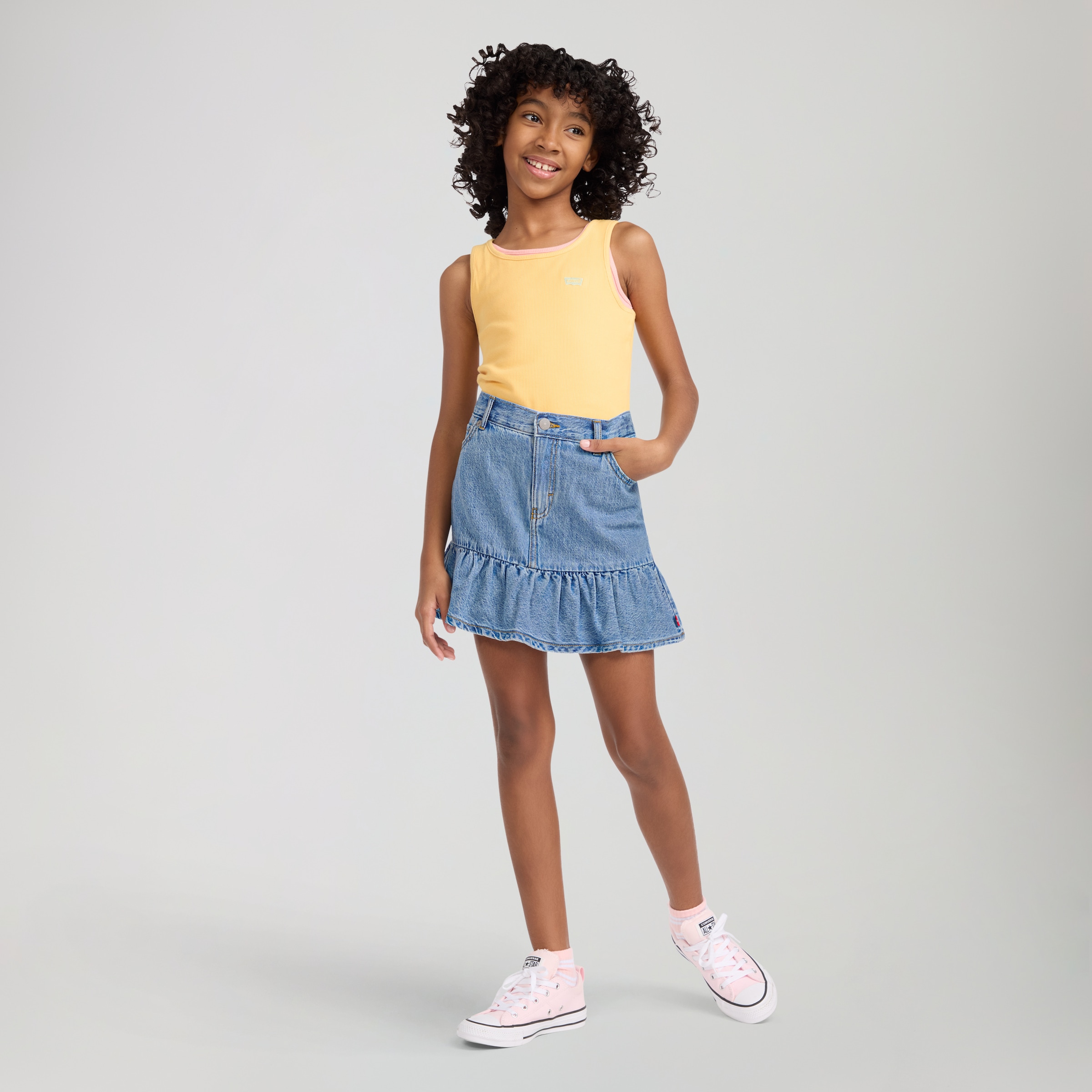 Levi's® Kids Minijupe »LVG FLOUNCE SKORT« pour filles, mi-short mi-jupe, style 5 poches