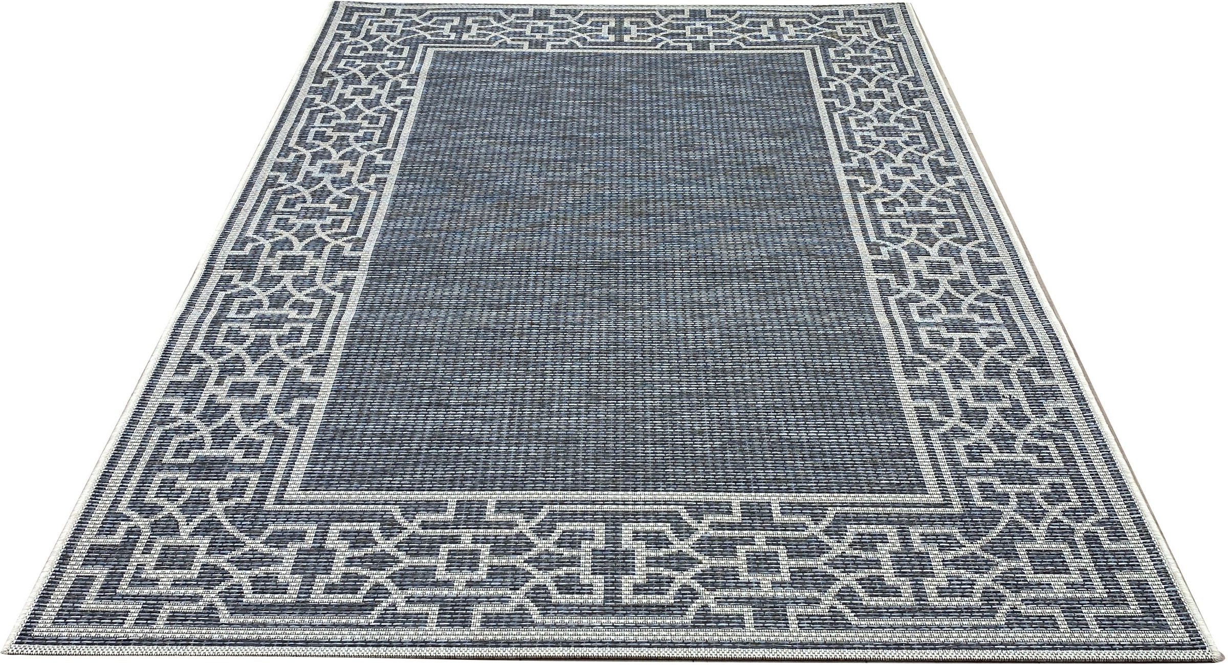 Image of Timbers Teppich »Fullerton«, rechteckig, 4 mm Höhe, In- und Outdoor geeignet, mit Bordüre, Flachgewebe, Sisal-Optik, Wohnzimmer, Terrasse, Balkon bei Ackermann Versand Schweiz