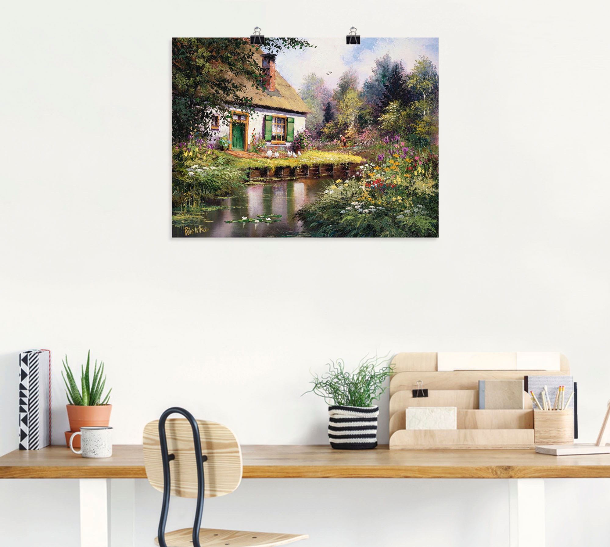 Artland Wandbild »Am Bach«, Garten, (1 St.), als Leinwandbild, Poster in verschied. Grössen