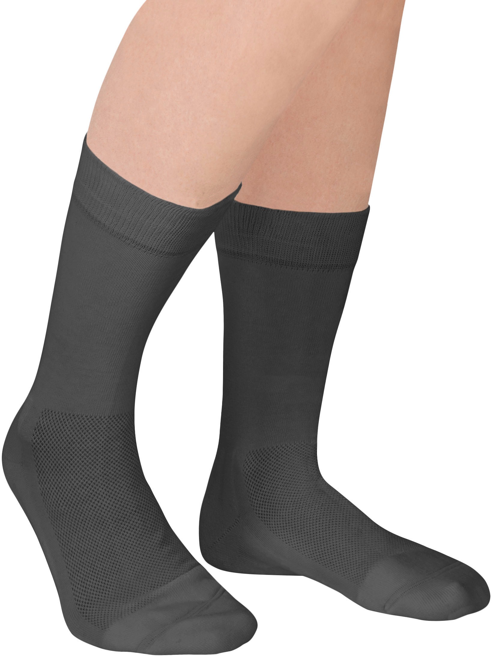 Image of Fussgut Diabetikersocken "Venenfeund Sensitiv Socken mit Airchannel Fussbelüftung" 2 Stk. tlg. verstärkte Fusspolsterung, weiter Bund, kein Druck
