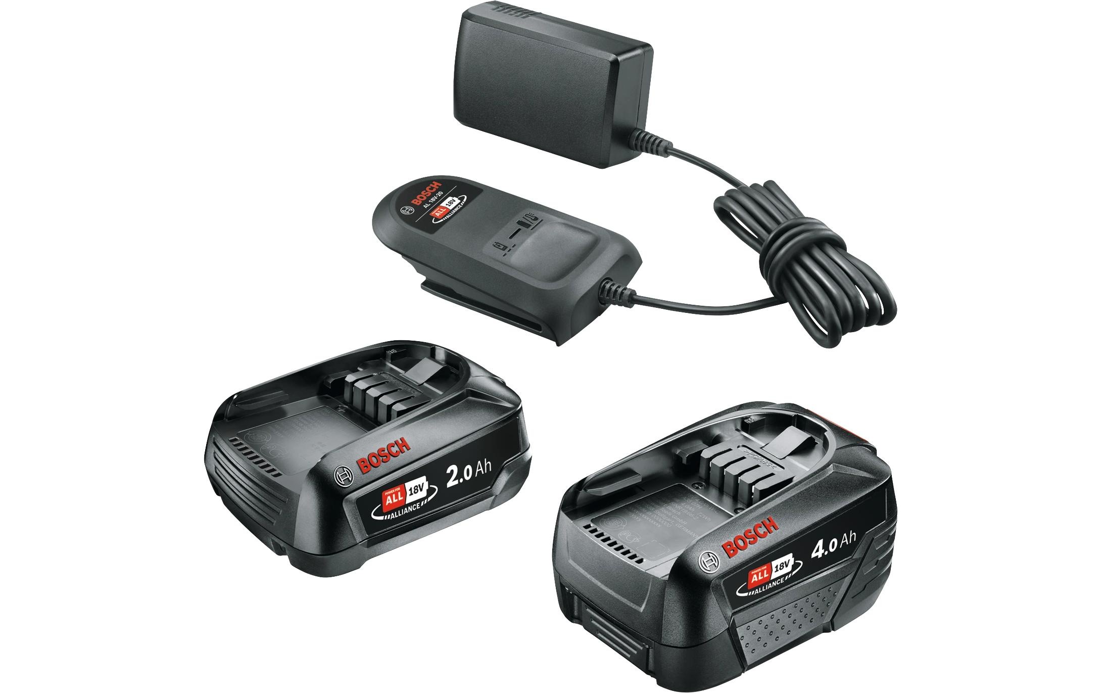 Image of BOSCH Akku-Set 2 Akkus 2Ah + 4Ah, 18 V, inkl. Ladegerät