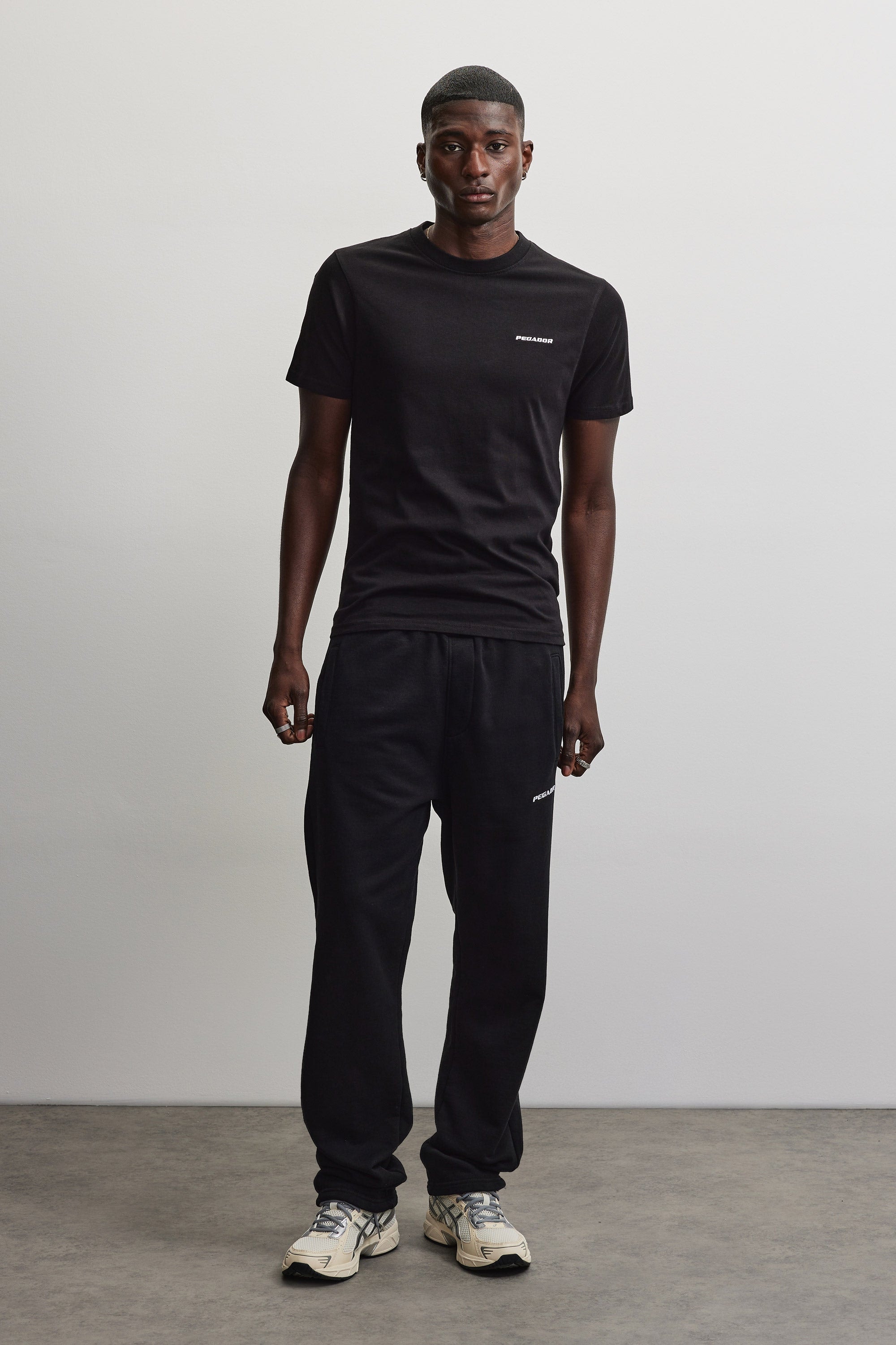 PEGADOR Pantalon sweat »Logo Wide Sweat Pants«  mélange de coton, ample
