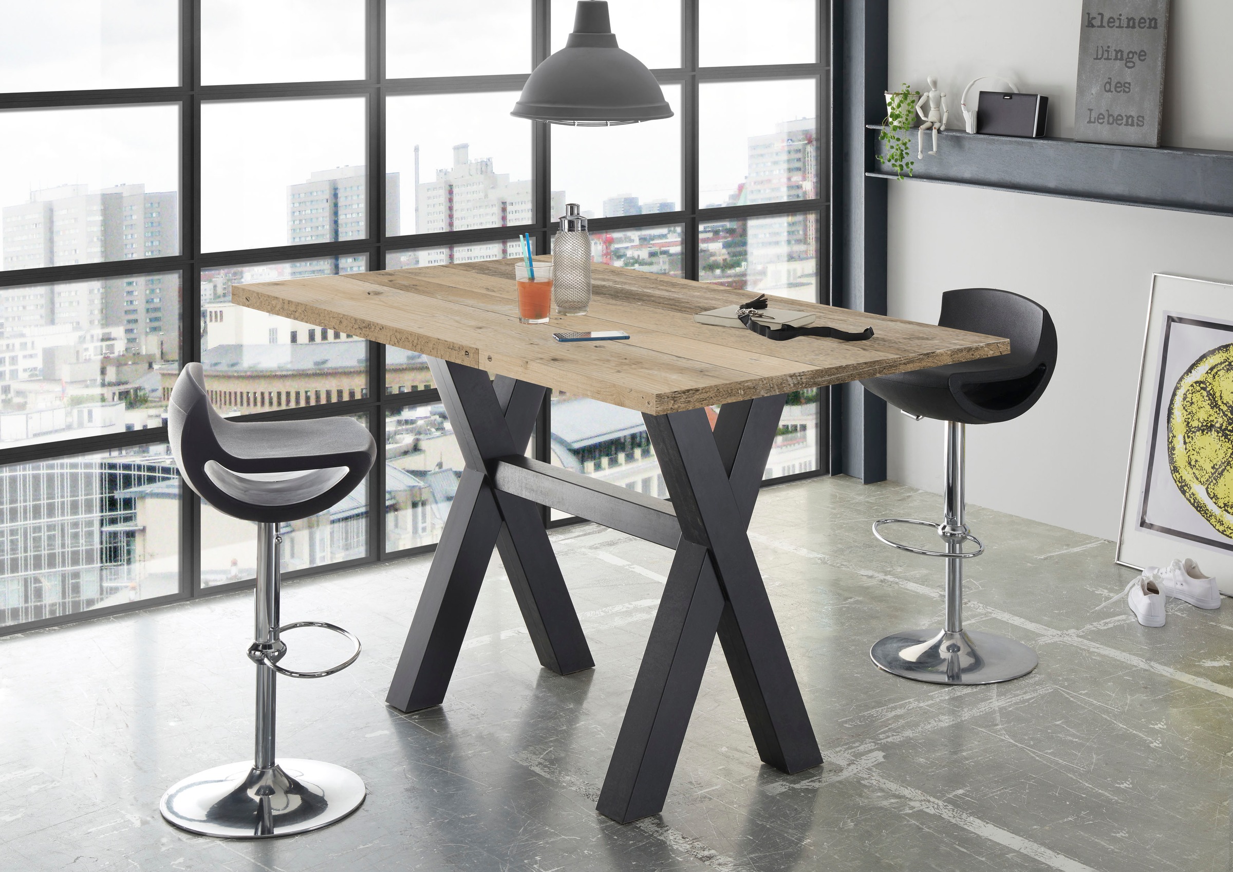 Mäusbacher Bartisch Gestell in X-Form (Breite 120, 140 oder 160 cm)
