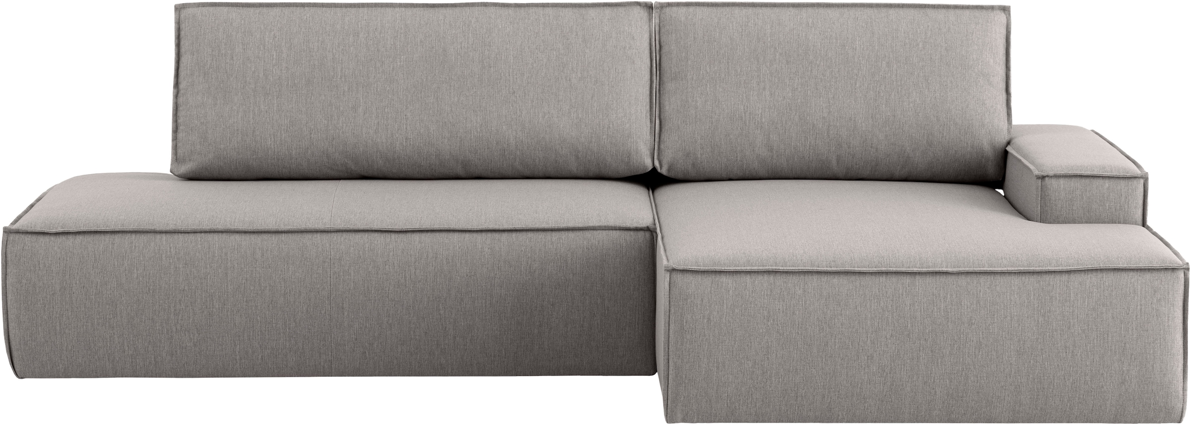 Home affaire Ecksofa »SHERWOOD, Schlafsofa in L-Form offen (275cm), Cord, Leinenoptik«, Schlaffunktion und Bettkasten, Kedernaht, hoher Sitz- & Liegekomfort