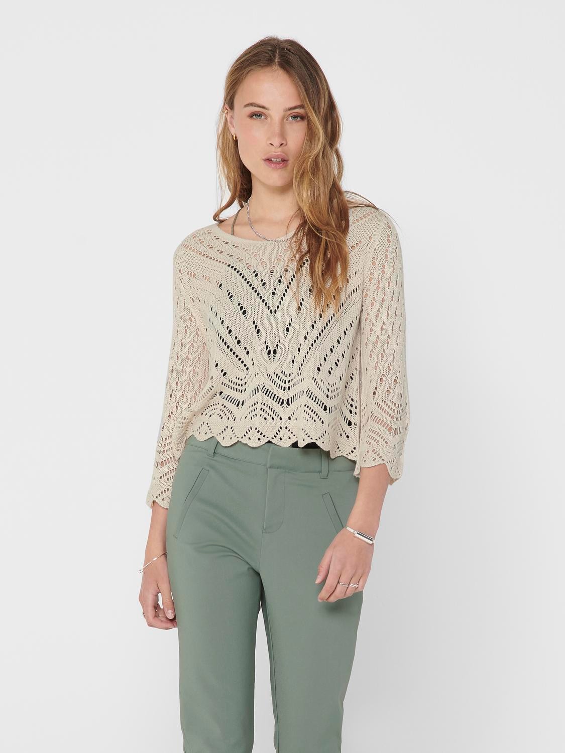 Image of JDY Strickpullover "JDYNEW SUN 3/4 CROPPED PULLOVER KNT NOOS"