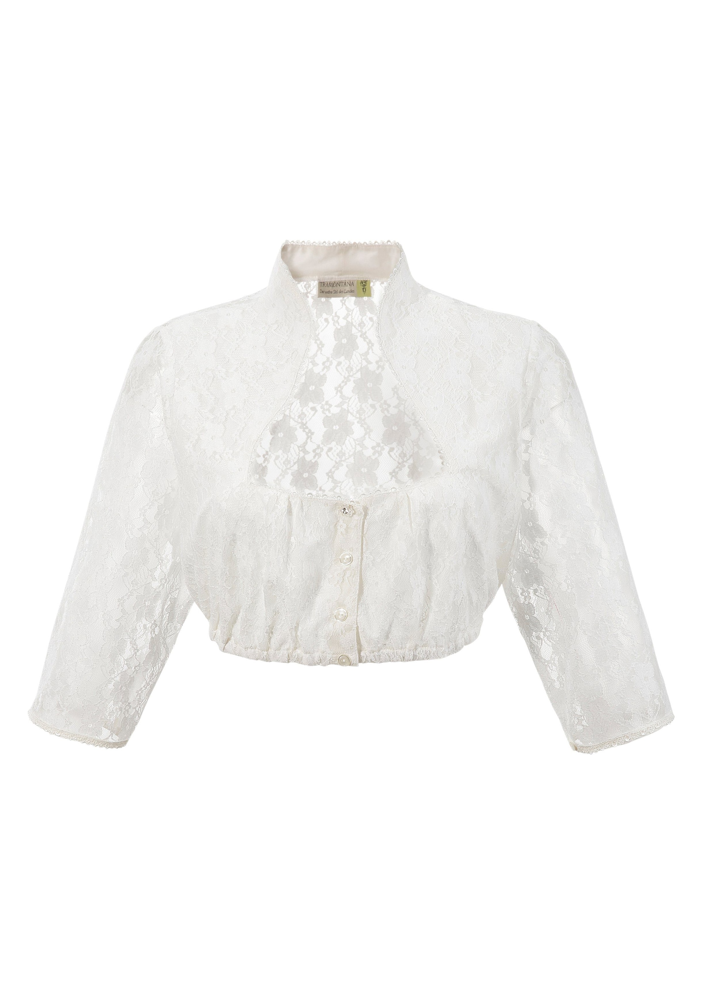 Dirndlbluse mit Rückenteil in Spitze