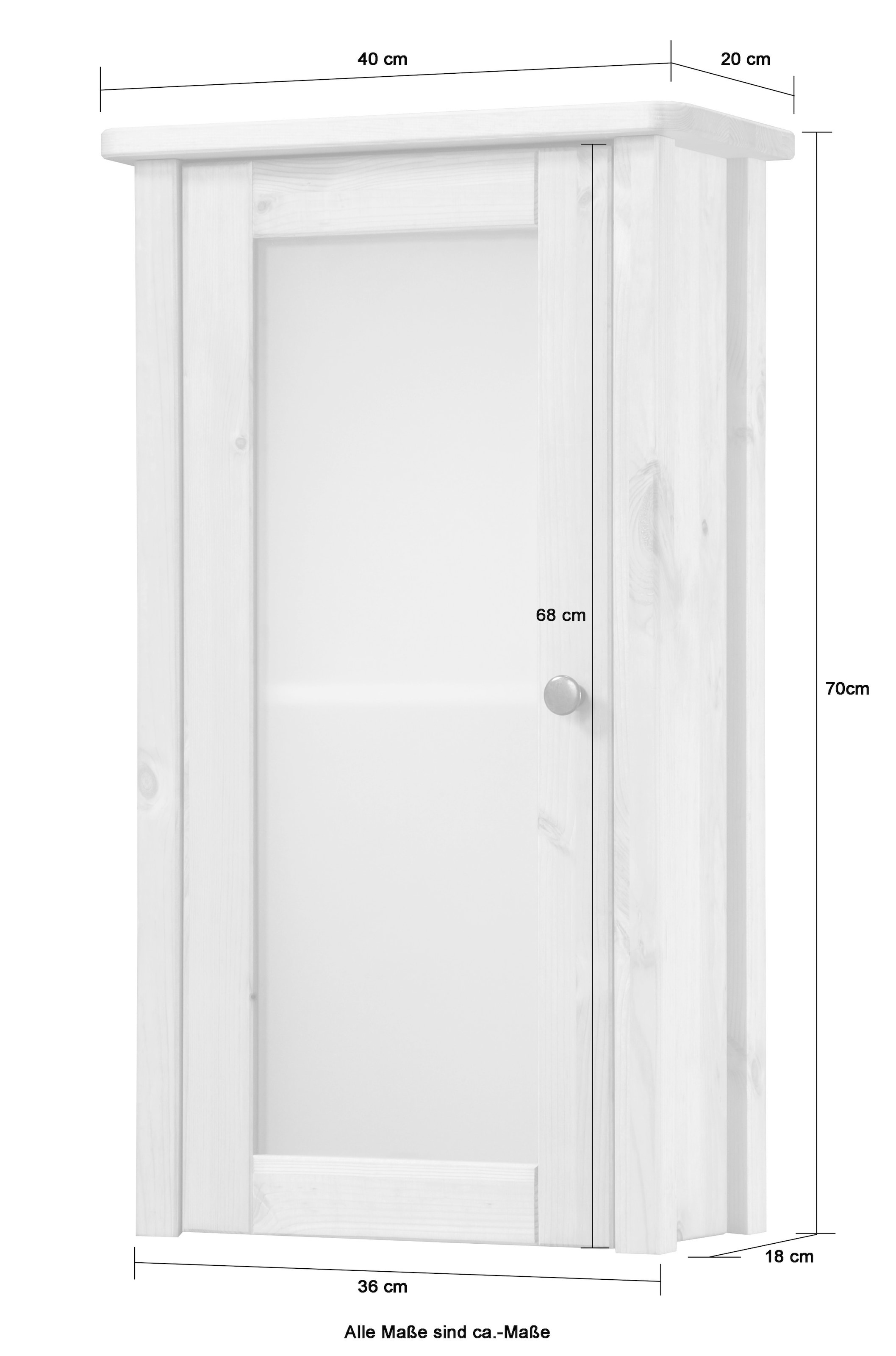 welltime Hängeschrank »Sylt« Breite 40 cm, aus Massivholz Kiefer