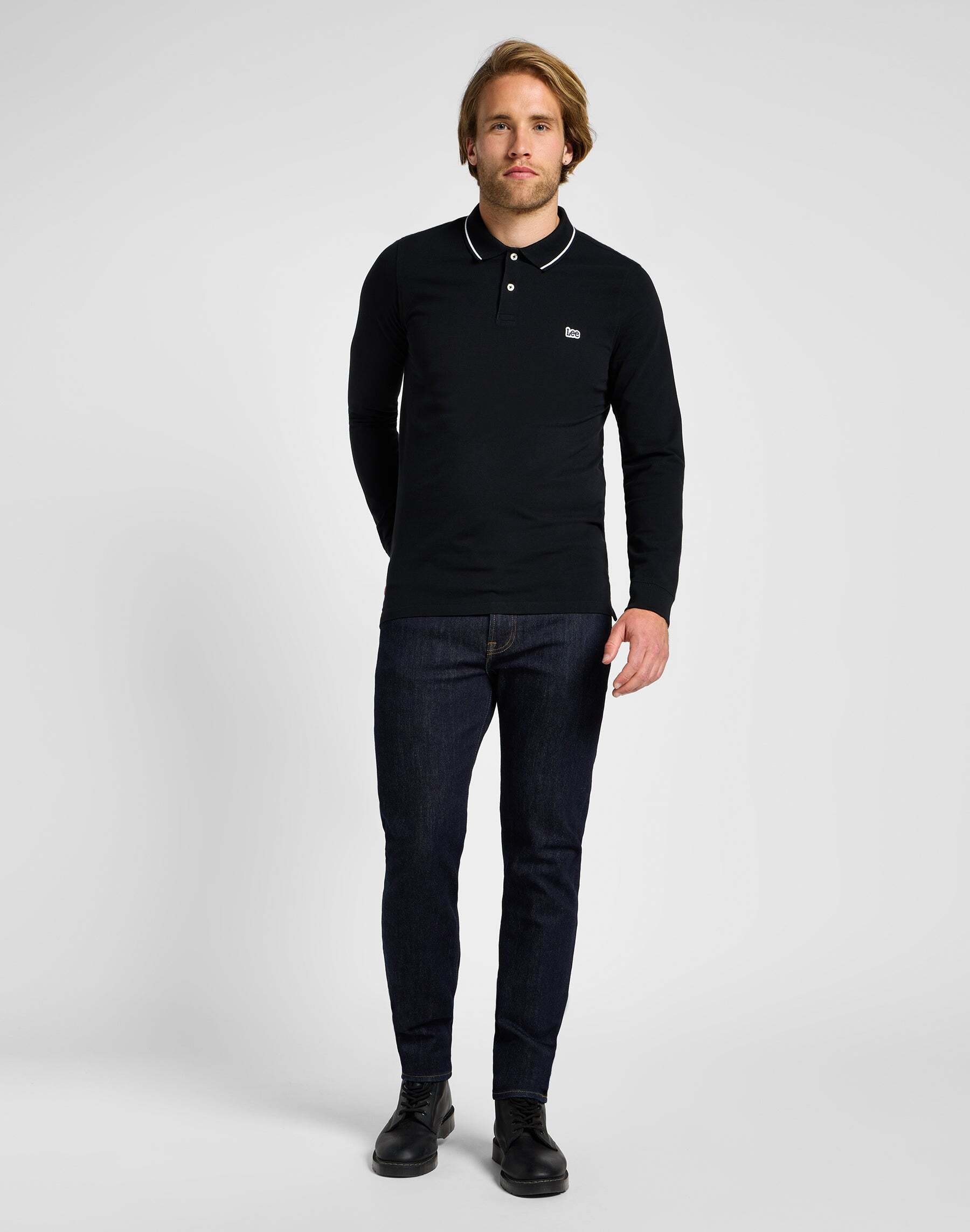 Lee® Langarm-Poloshirt »Lee Poloshirt Pique«