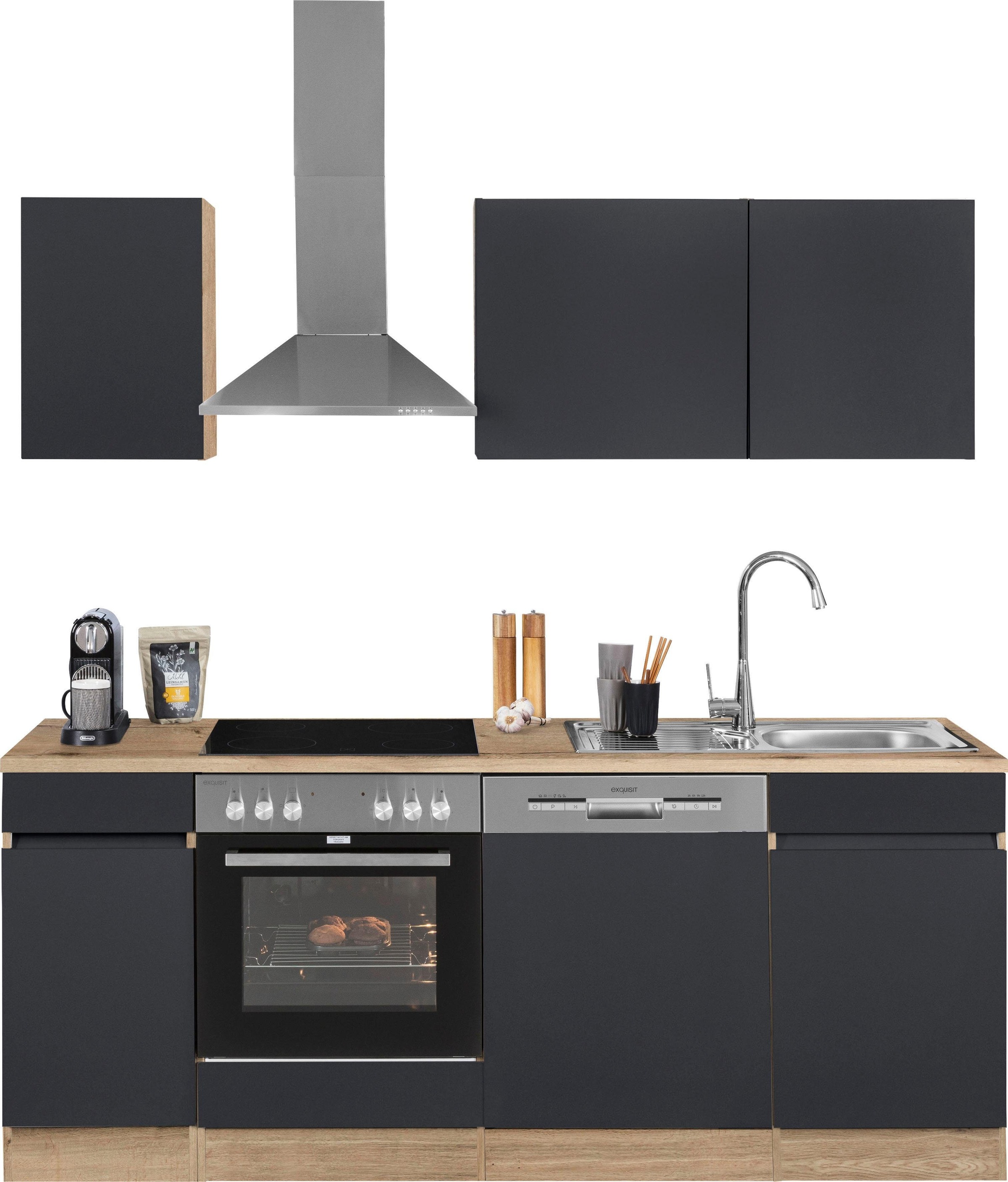 Image of OPTIFIT Küchenzeile "Roth" Breite 210 cm, wahlweise mit E-Geräten, Push-to-Open-Funktion