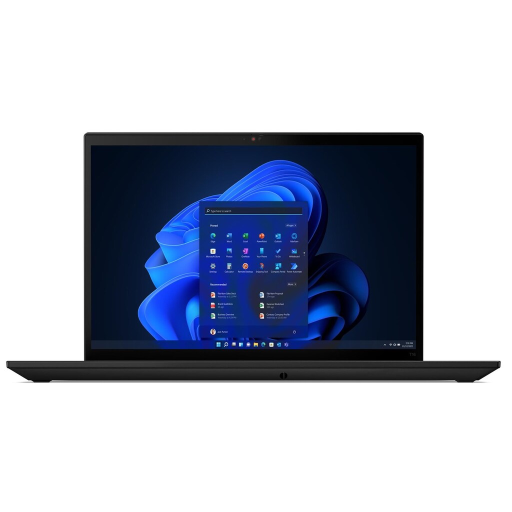 Lenovo Business-Notebook »Lenovo ThinkPad T16 G1, i7-1255U, W11-P DG«, 40,48 cm, / 16 Zoll, Intel, Core i7, Iris Xe Graphics, 512 GB SSD