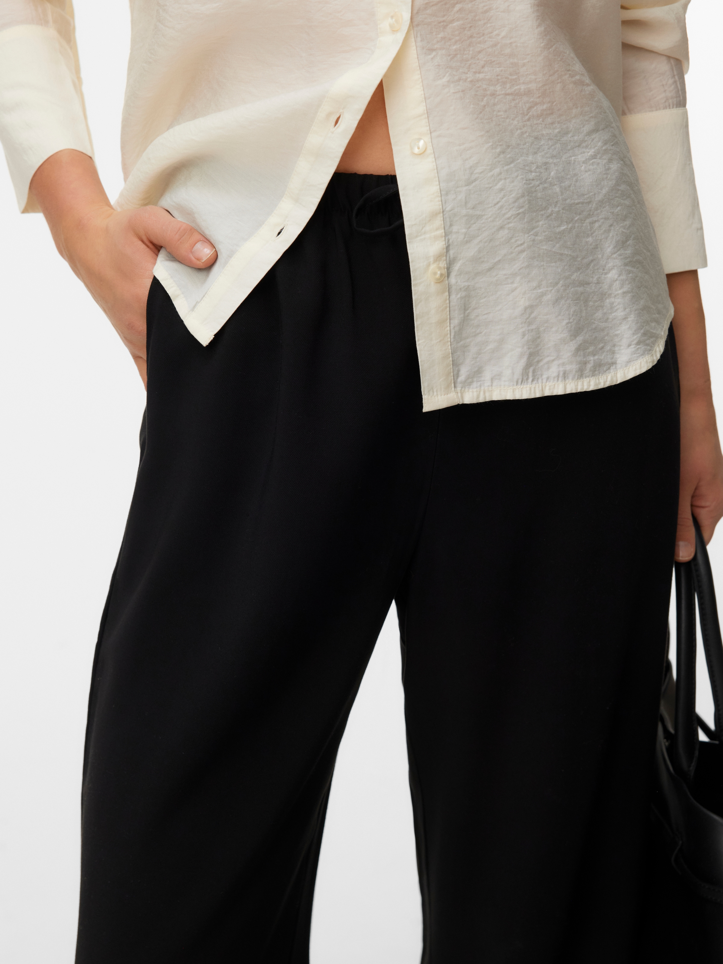 Vero Moda Schlupfhose »VMKATIE LOOSE PANT WVN NOOS«  Materialmix