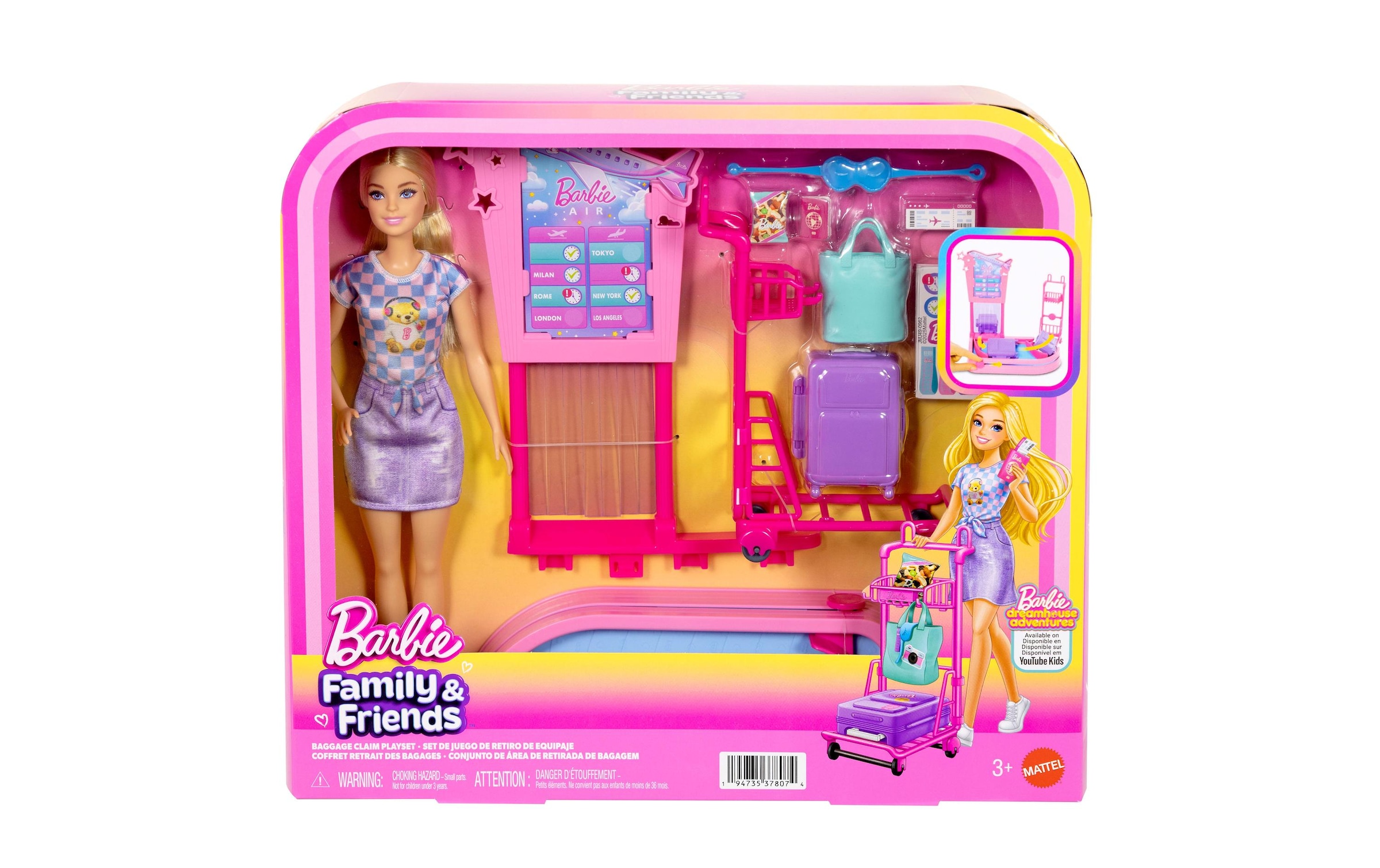 Barbie Anziehpuppe »Barbie Kofferband Spielset mit Puppe Malibu«