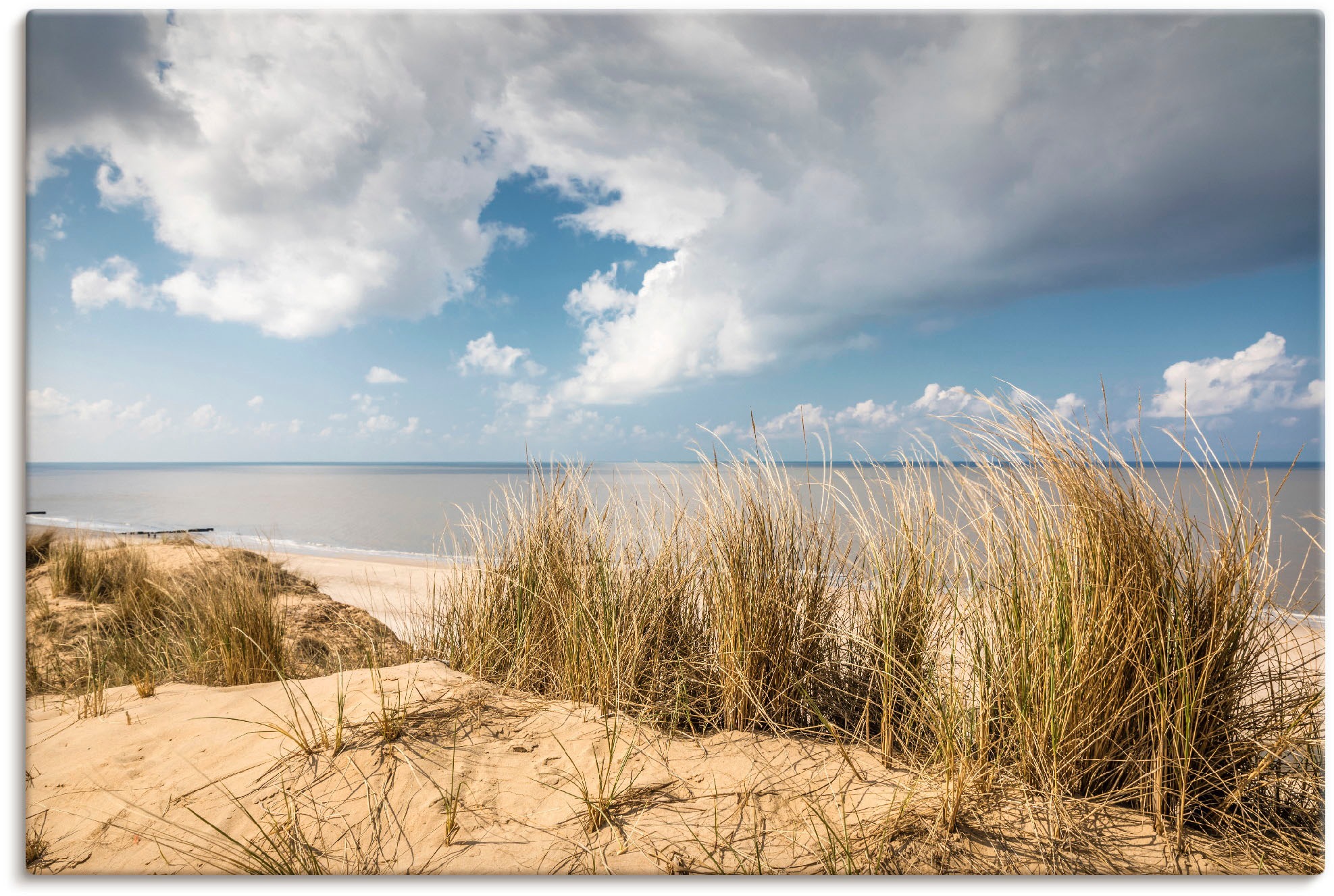 Image of Artland Leinwandbild "Weg durch die Dünen am Roten Kliff" Strandbilder 1 Stk. tlg. auf Holzrahmen gespannt