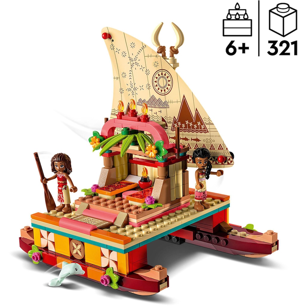 LEGO® Konstruktionsspielsteine »Vaianas Katamaran (43210), LEGO® Disney«, (321 St.), Made in Europe