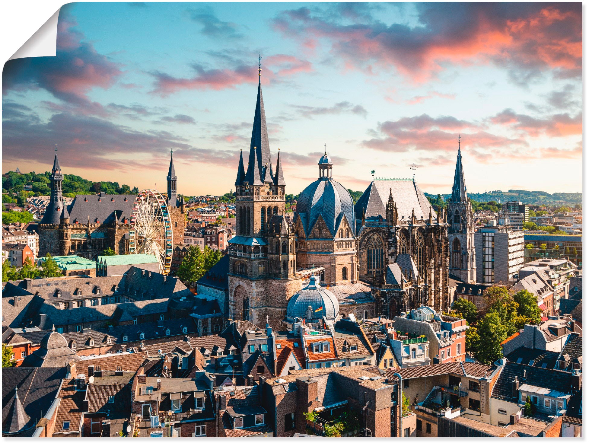 Image of Artland Wandbild »Aachen Panorama I«, Deutschland, (1 St.), in vielen Grössen & Produktarten - Alubild / Outdoorbild für den Aussenbereich, Leinwandbild, Poster, Wandaufkleber / Wandtattoo auch für Badezimmer geeignet bei Ackermann Versand Schweiz