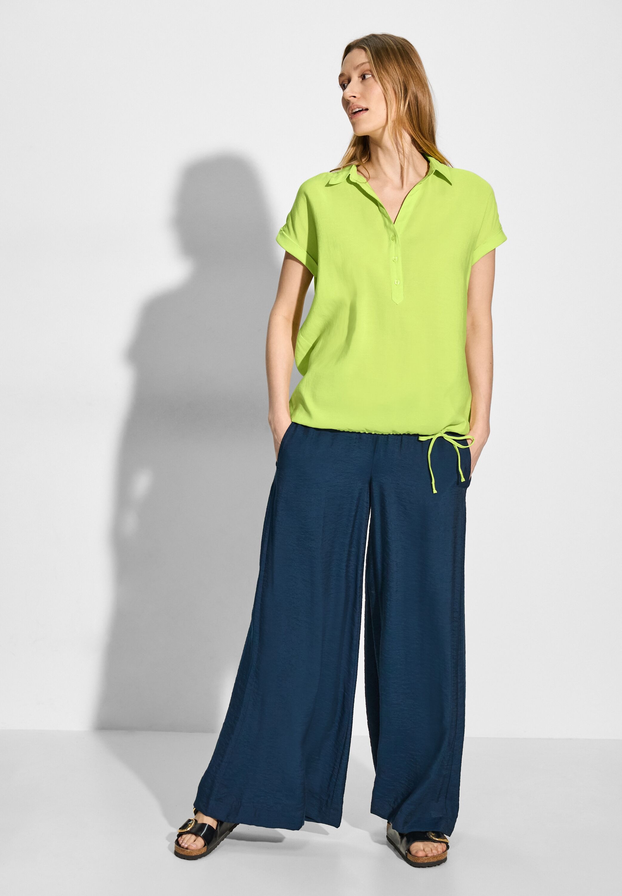 Cecil Kurzarmbluse mit Knopfleiste