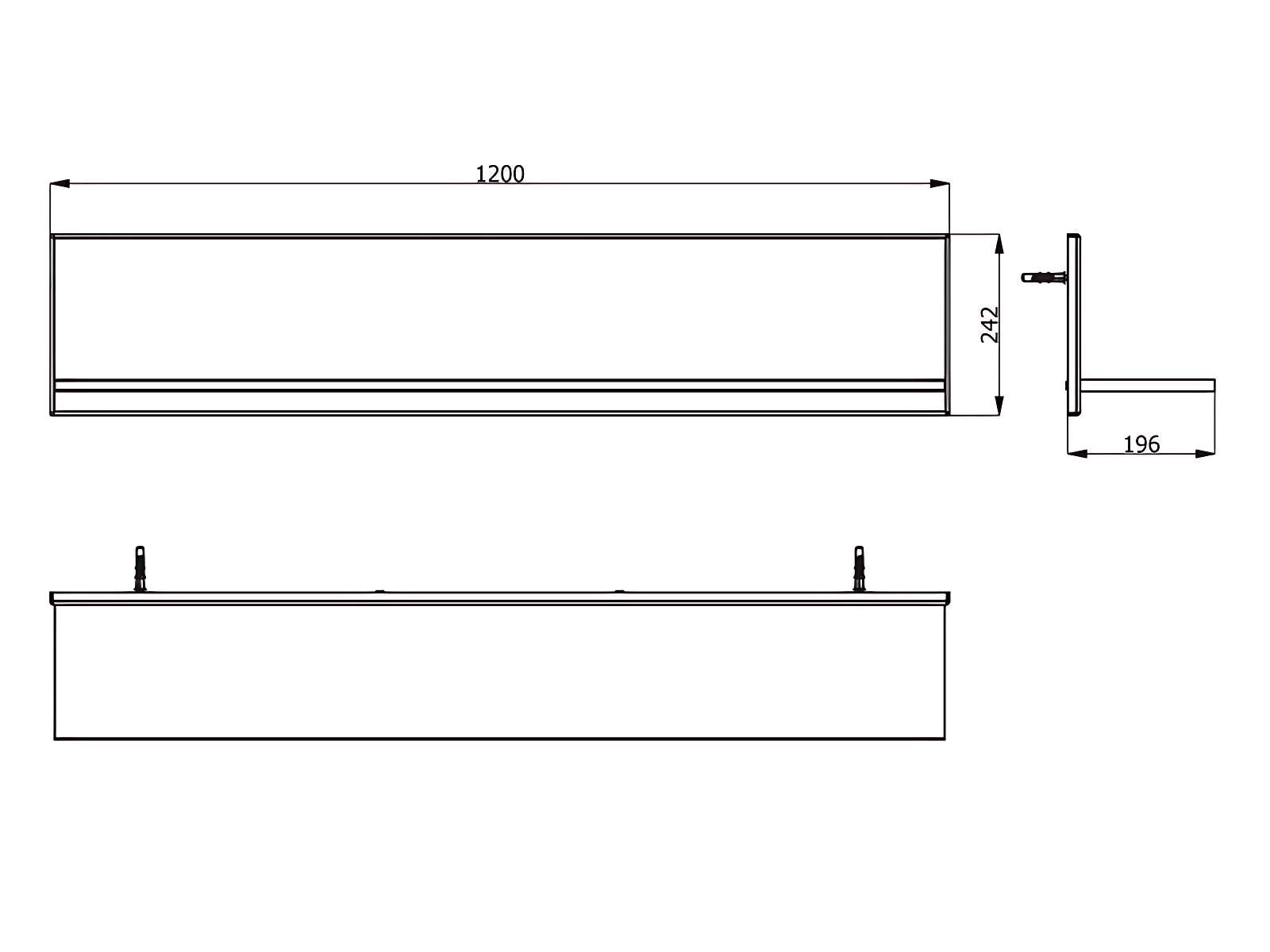 INOSIGN Tableau mural »Burgundy Schwebendes Regal, Wandregal, Ablage« Hochglanzfront, 1 Ablageboden, Breite 120 cm