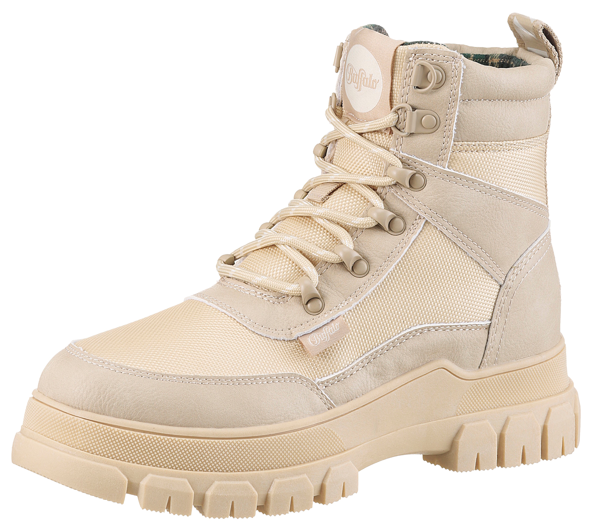 Buffalo Schnürboots »NOVA COM VEGAN«, Stiefelette, High Top Sneaker, Plateauabsatz, mit Memory...