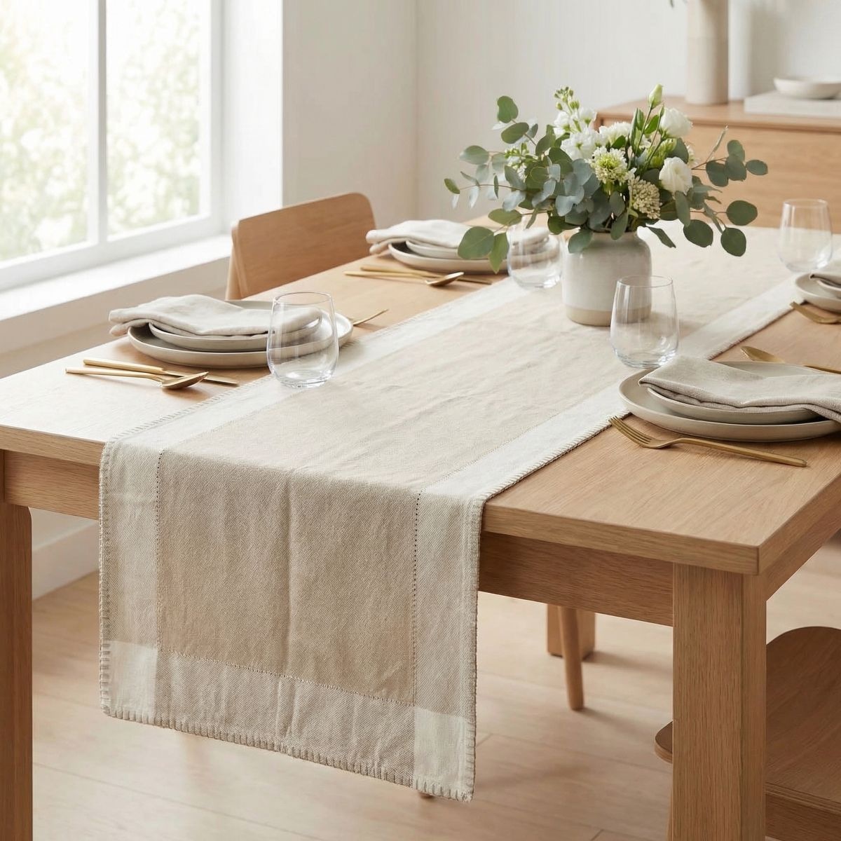 Home affaire Chemin de table »Tischläufer beigetöne 45x150cm«