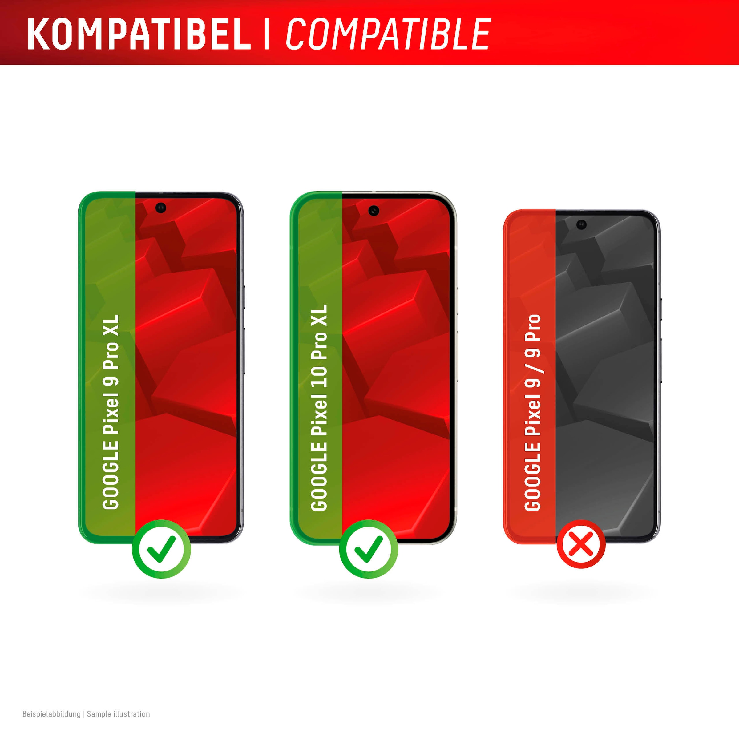 Displex Displayschutzglas »Real Glass Screen Protection« für Google Pixel 10 Pro XL;Google Pixel 9 Pro Displayschutzfolie, Schutzfolie, Bildschirmschutz, kratz- & stossfest