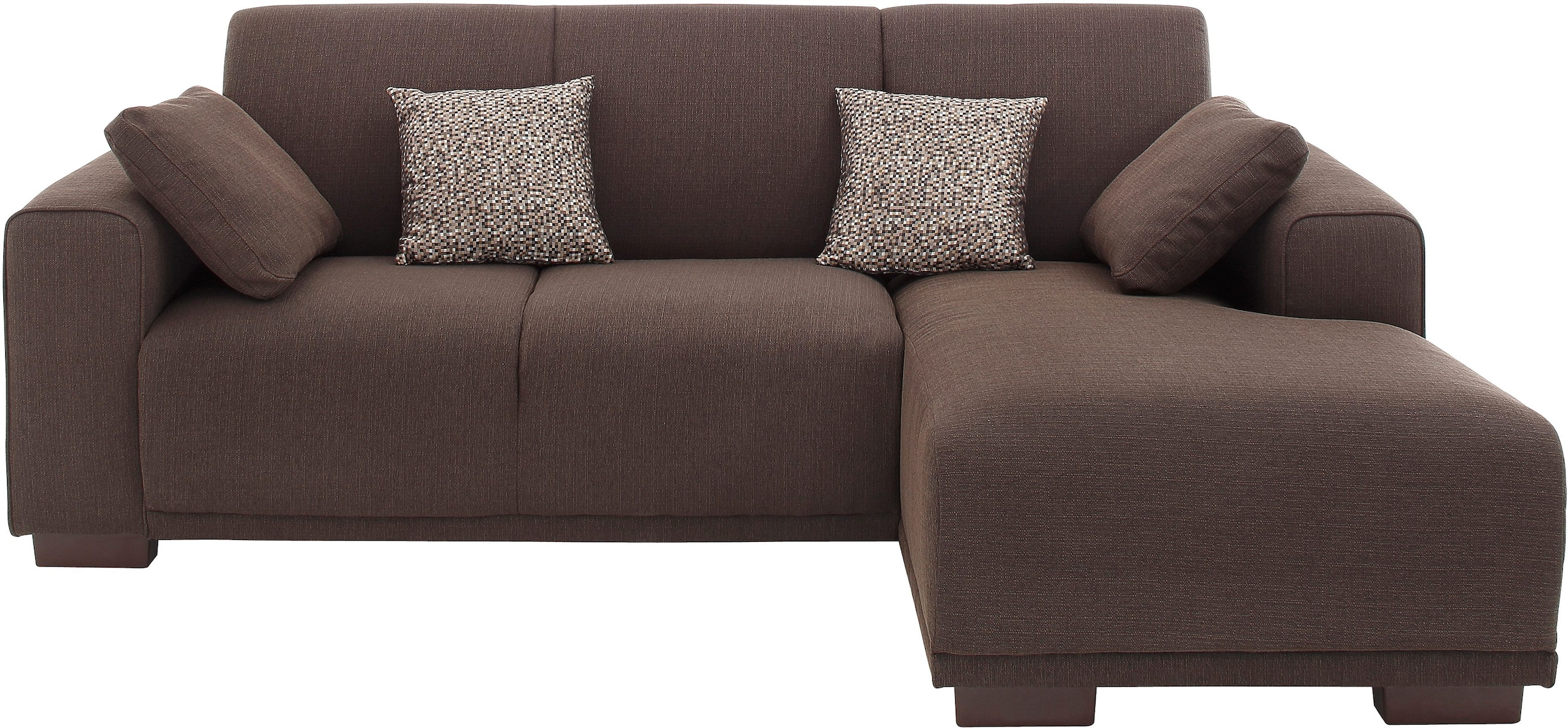 Home affaire Ecksofa »BORNHOLM L-Form mit Recamiere, Masse B/T/H: 234/162/85 cm«, Recamiere links oder rechts bestellbar, Wellenfederung, inkl. 2 Kissen