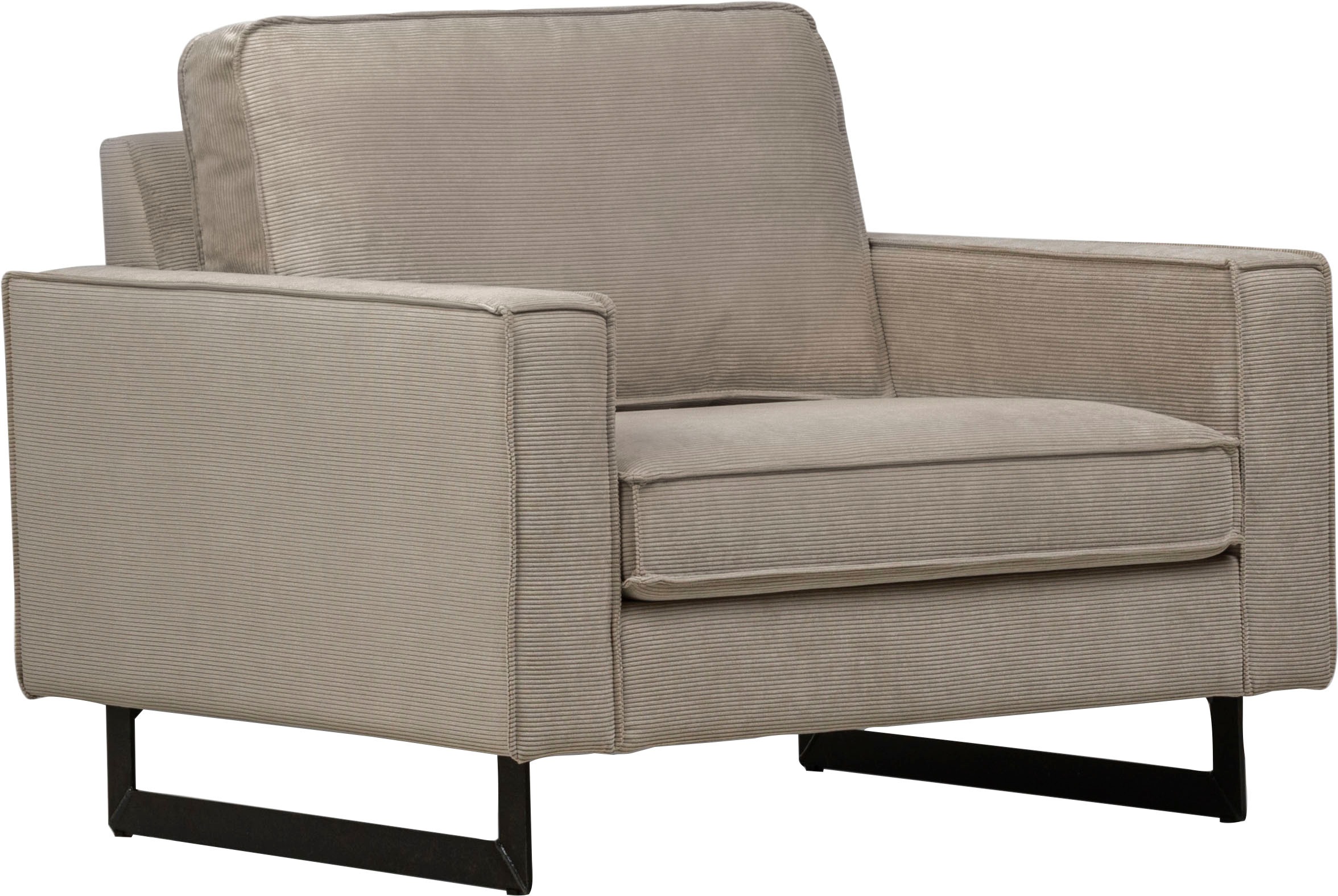 Places of Style Loveseat »Pinto 105 cm, Cord, Chenille, Lederoptik«, mit Keder, Metallfüssen und auch in Cord Bezug erhältlich