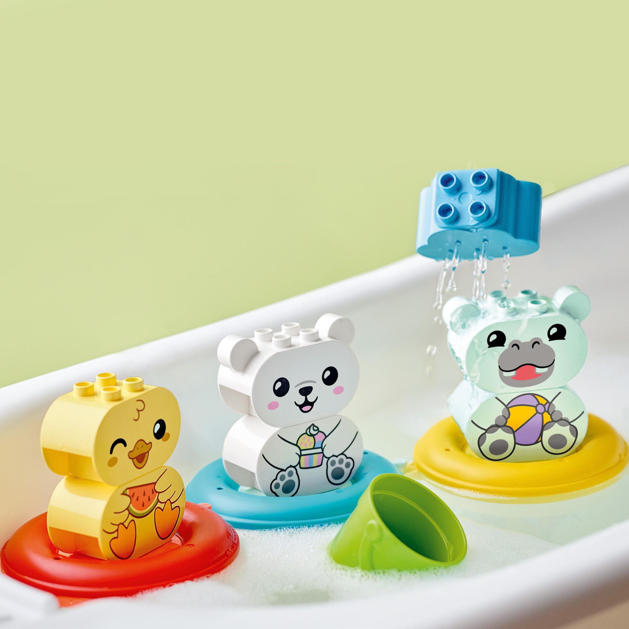 LEGO® Konstruktionsspielsteine »Badewannenspass: Schwimmender Tierzug (10965), LEGO® DUPLO«, (14 St.), Badewannenspielzeug