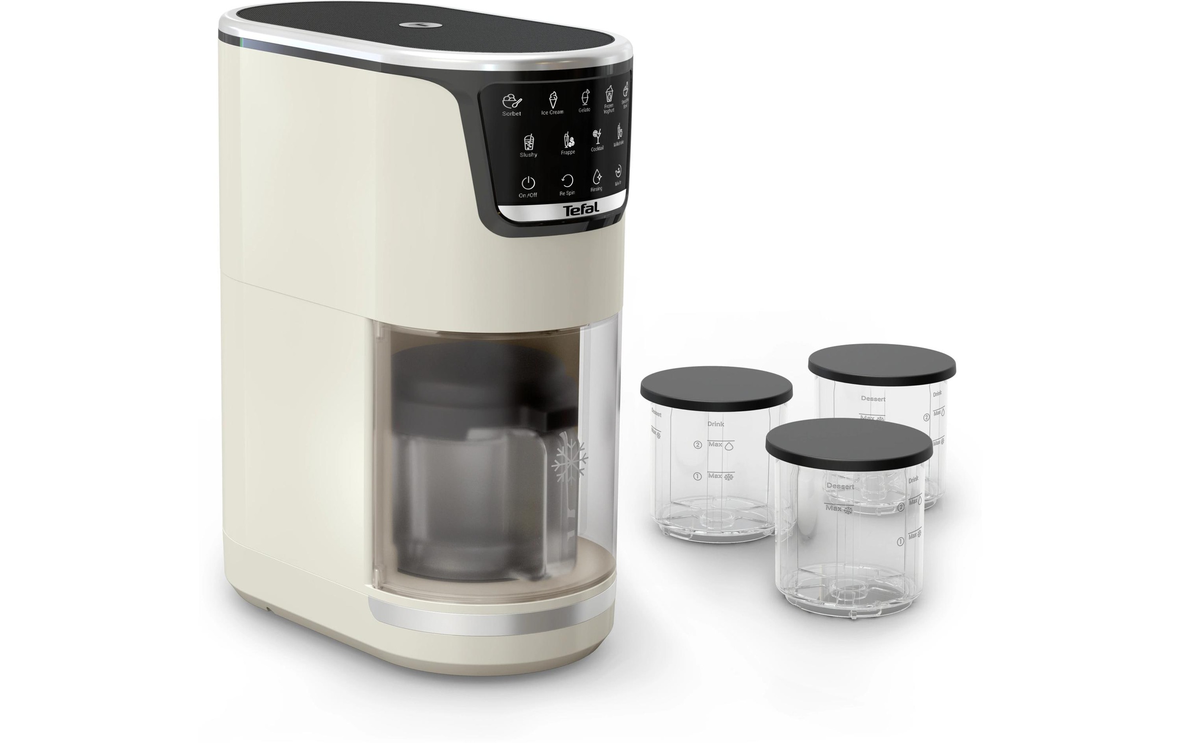 Tefal Eismaschine »Dolci« 1,4 l 600 W 10 Programme, automatisches Reinigungsprogramm, digitales Rezeptbuch