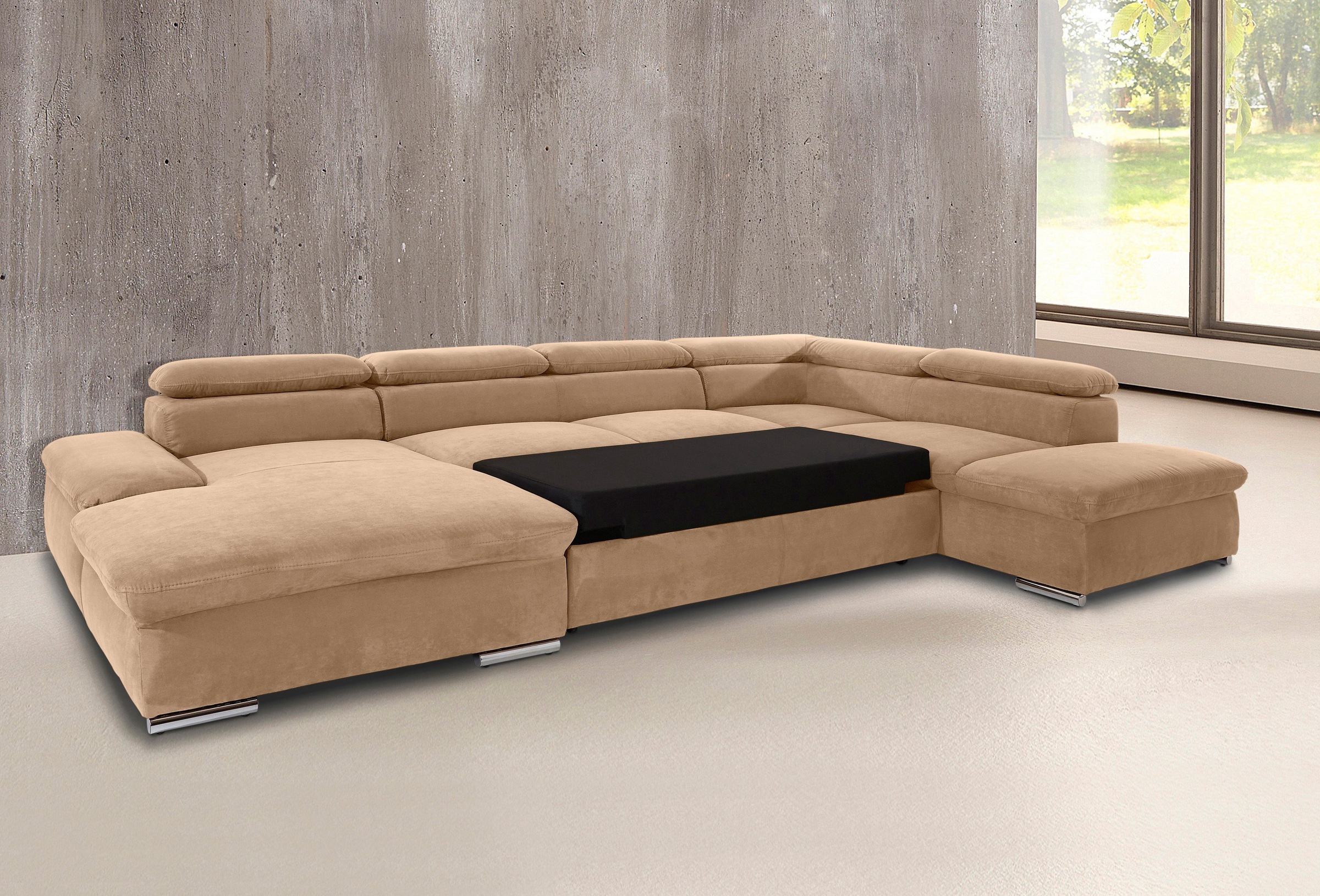 sit&more Wohnlandschaft »Alcatraz U-Form«, wahlweise mit Bettfunktion