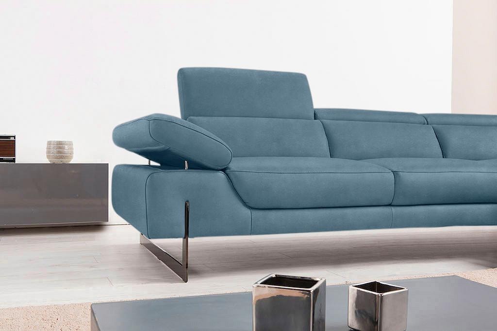 Egoitaliano Ecksofa »Queenie, extravagantes Sofa mit erstklassigem Sitzkomfort«, mit verstellbarer Armlehne und Kopfteilen für Wohlfühlkomfort