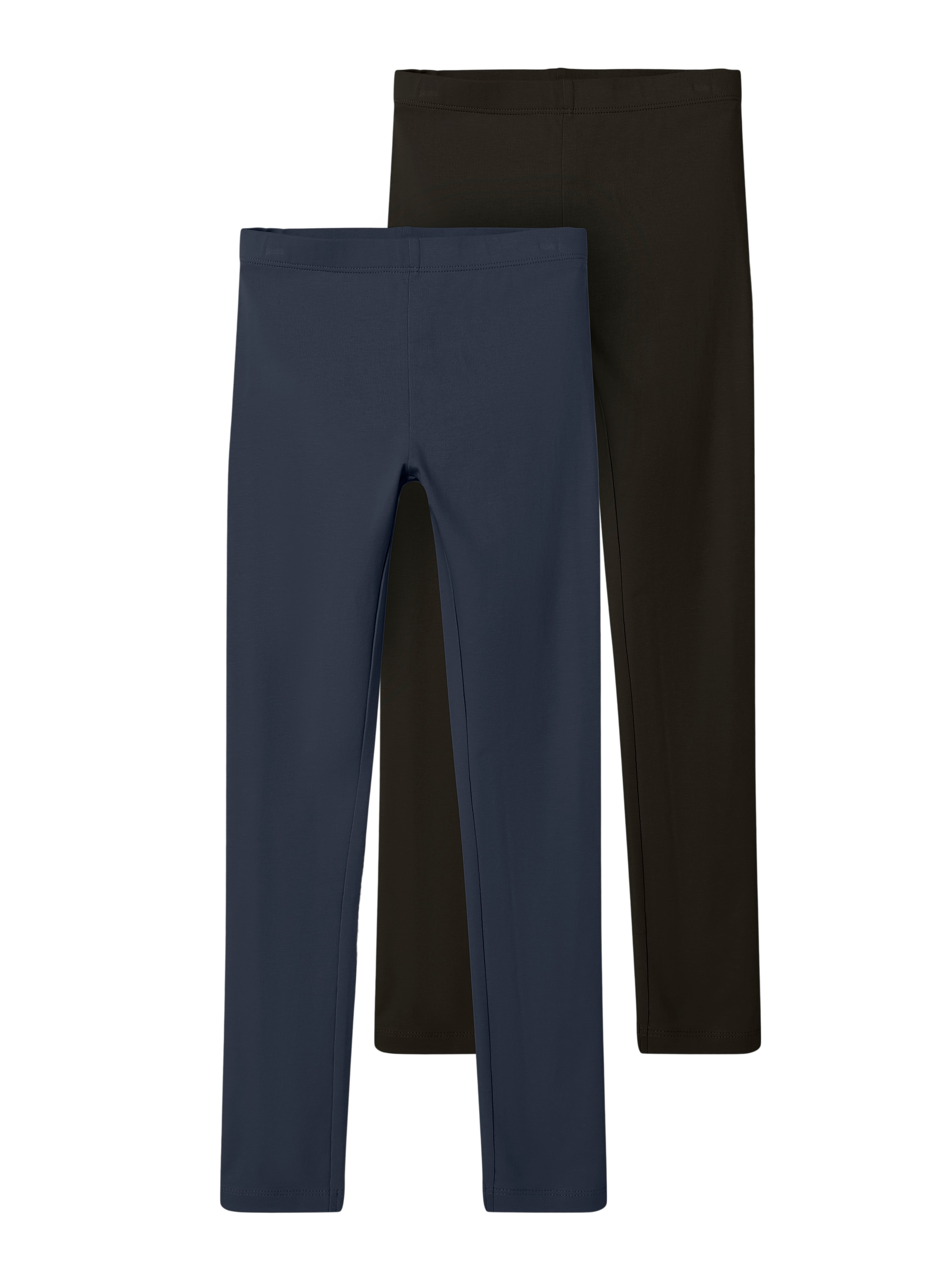 Name It Leggings »NKFVIVIAN für Mädchen mit elastischem Bund im 2er-Pack«, (Packung, 2 tlg.), unifarben, casual, sehr schmal, Baumwollmischung, Jersey